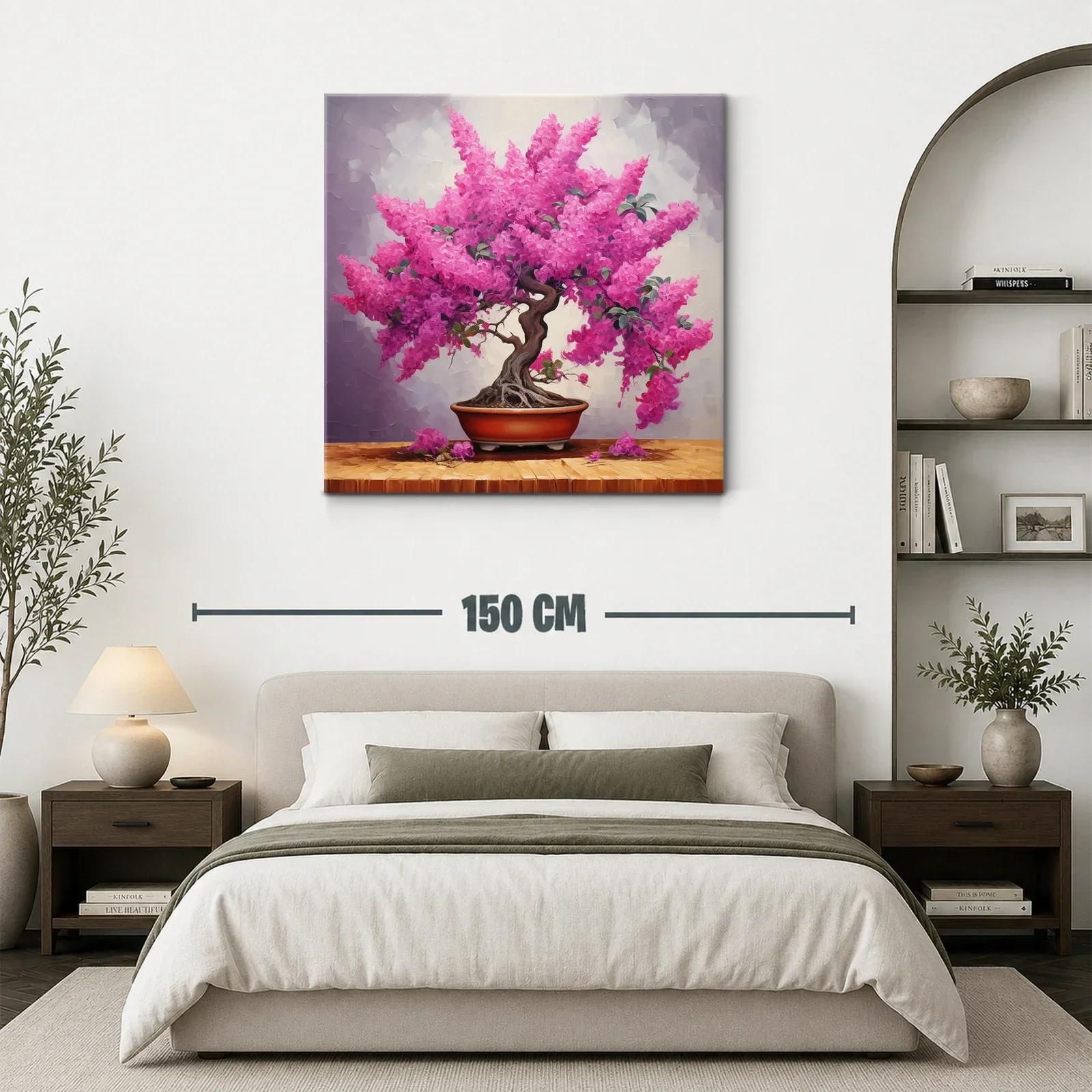 Bonsái con flores vibrantes en tonos fucsia y rosa — miniatura 3