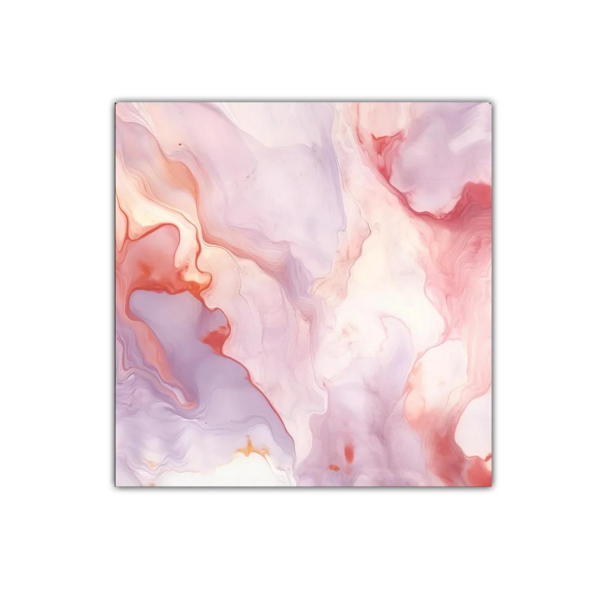 Cuadro abstracto con tonos suaves rosas y lilas — imagen principal
