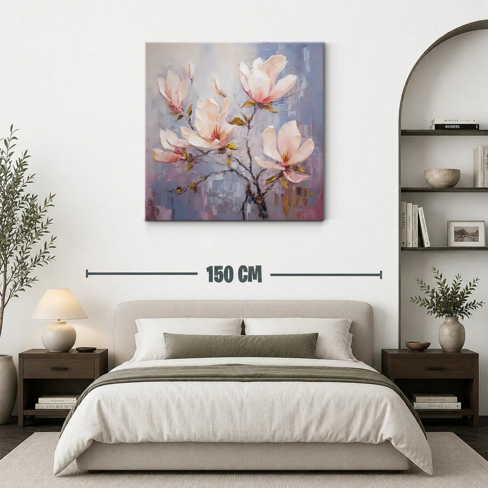 Cuadro con delicadas flores en tonos pastel cálidos — miniatura 3