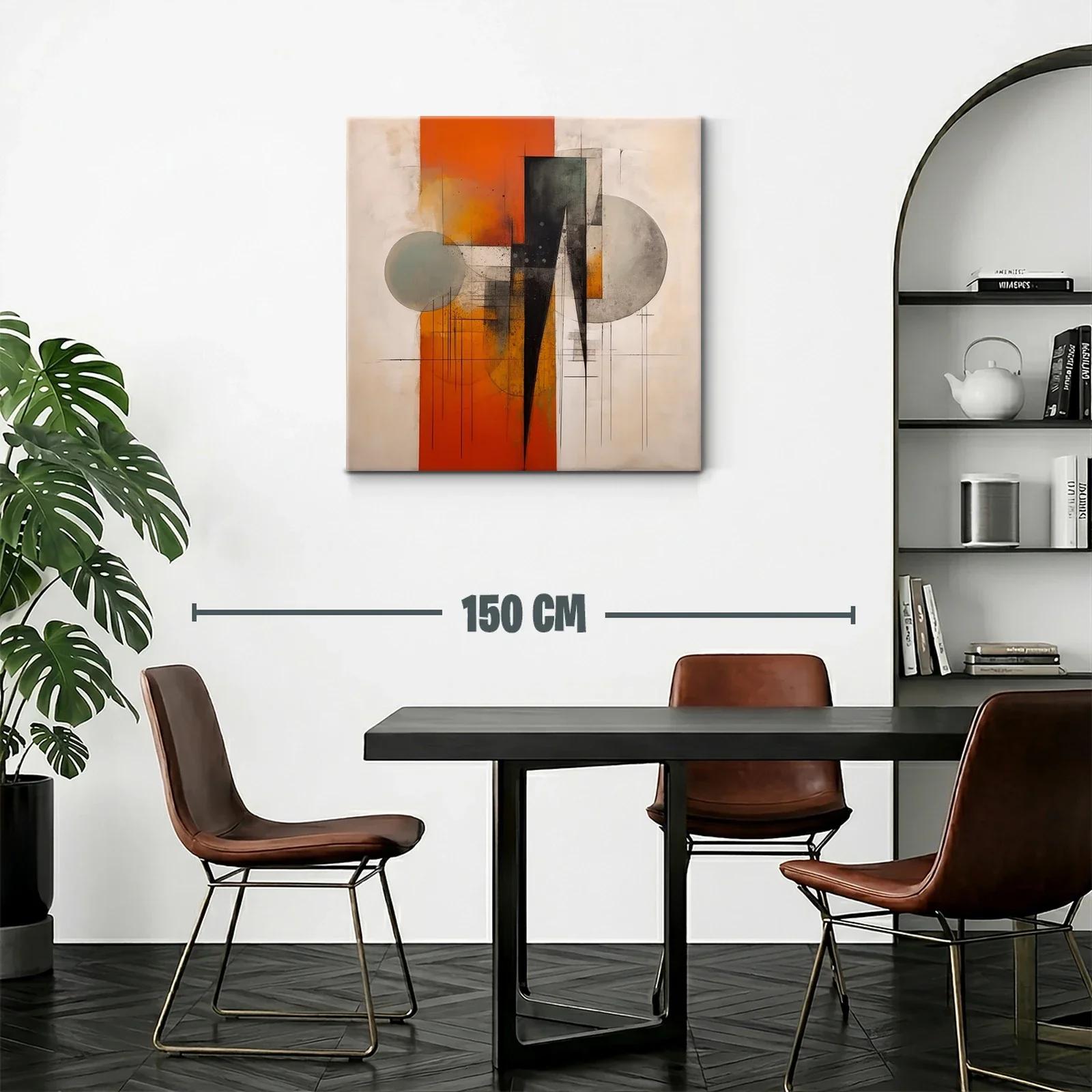 Composición abstracta con formas geométricas y tonos cálidos — miniatura 2