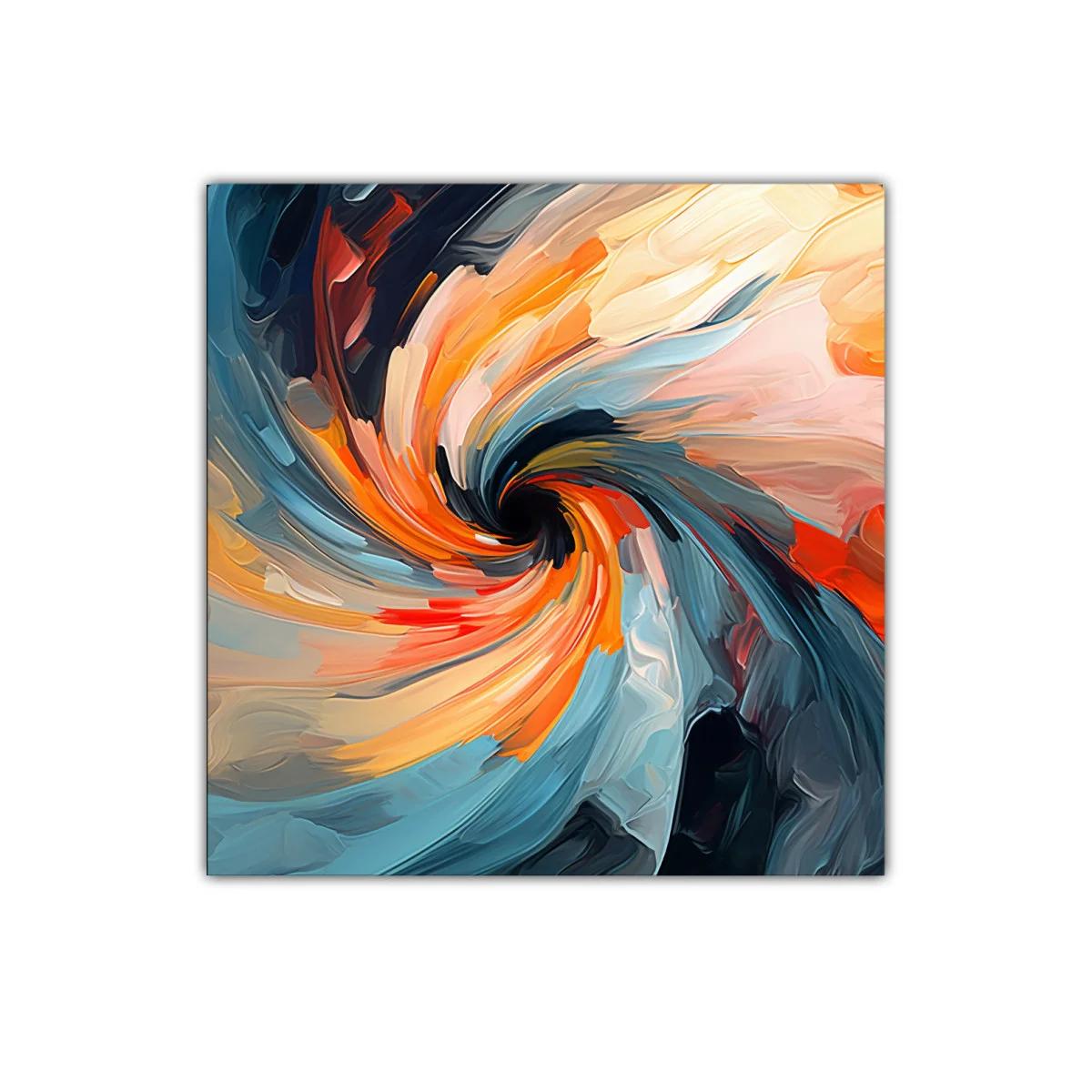 Cuadro abstracto con remolino de colores vibrantes — imagen principal