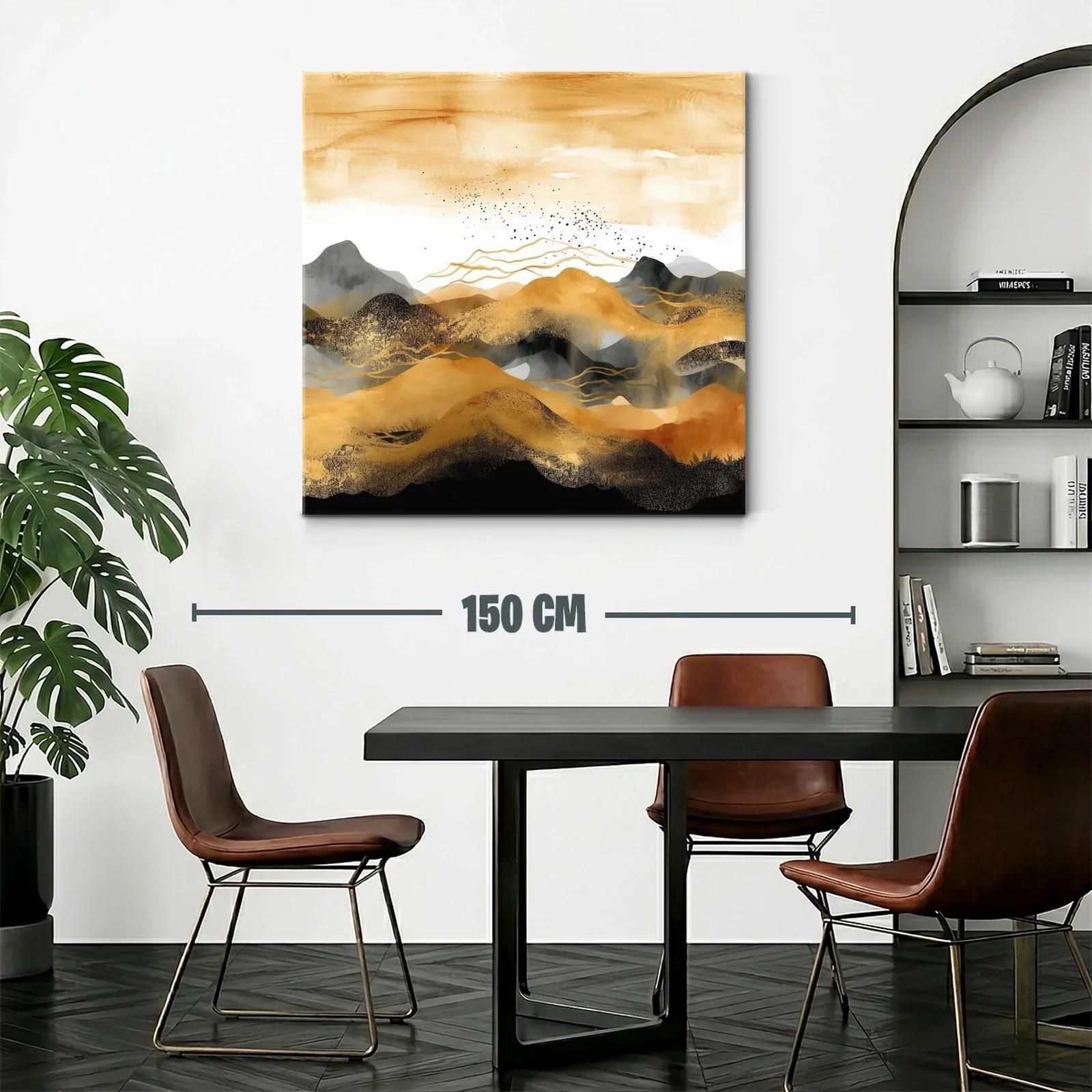 Paisaje abstracto en tonos tierra y negros cálidos — miniatura 2