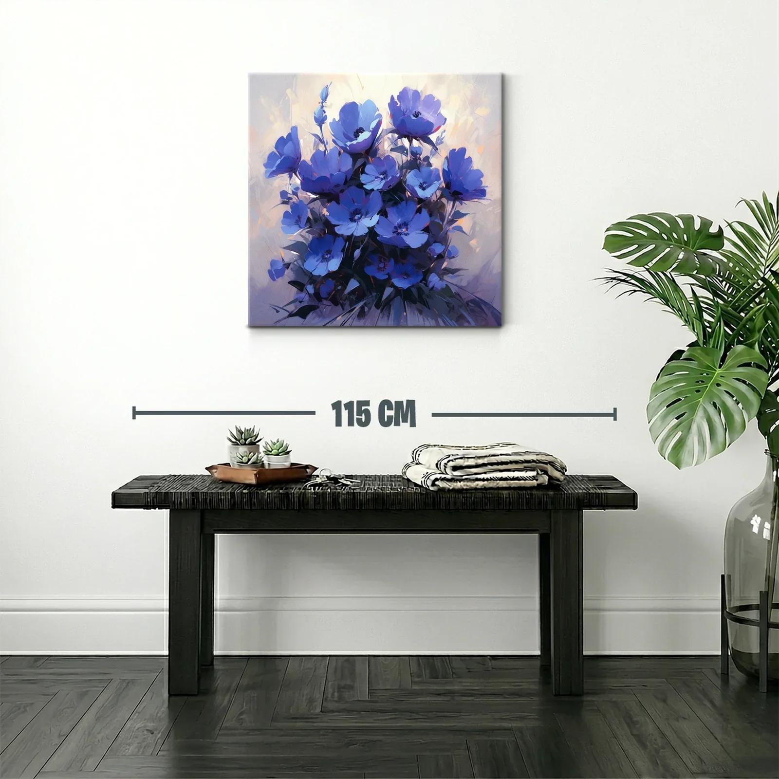 Ramo de flores azules con fondo suave y delicado — miniatura 2