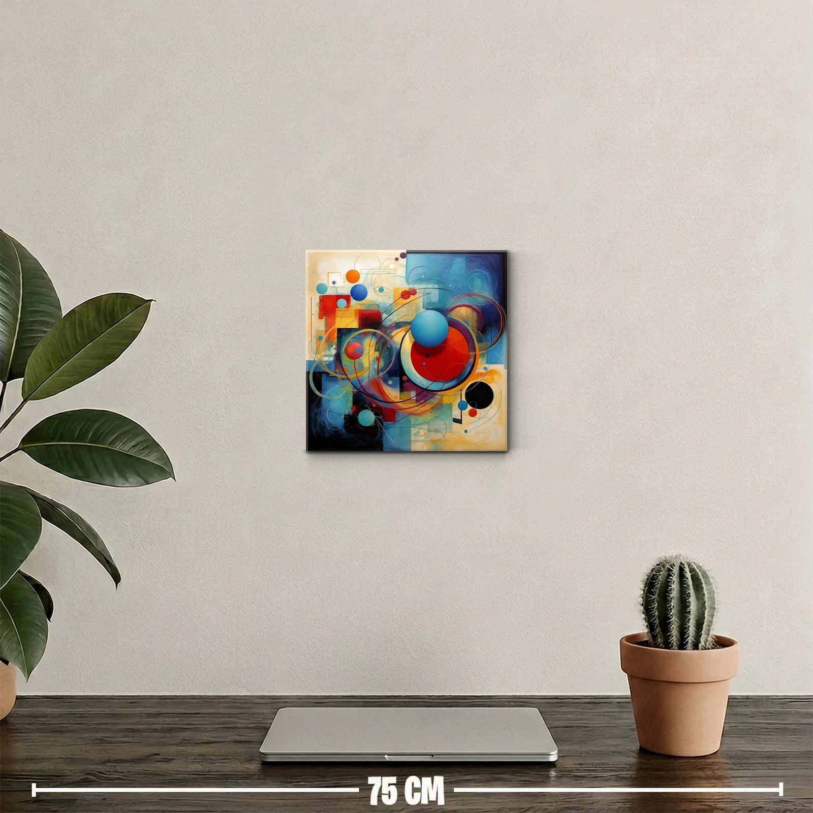 Composición abstracta con círculos y formas geométricas vibrantes — miniatura 2