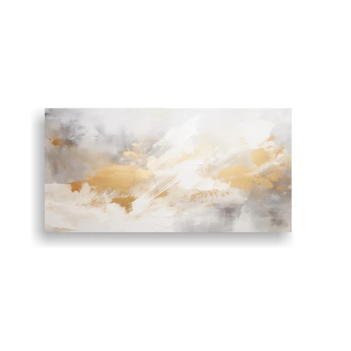 Cuadro abstracción beige y gris etérea