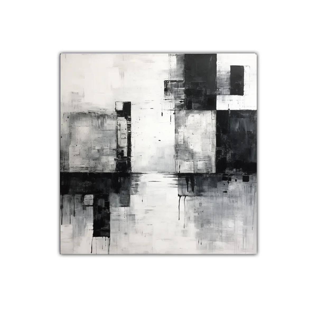 Composición abstracta en escala de gris y negro — imagen principal