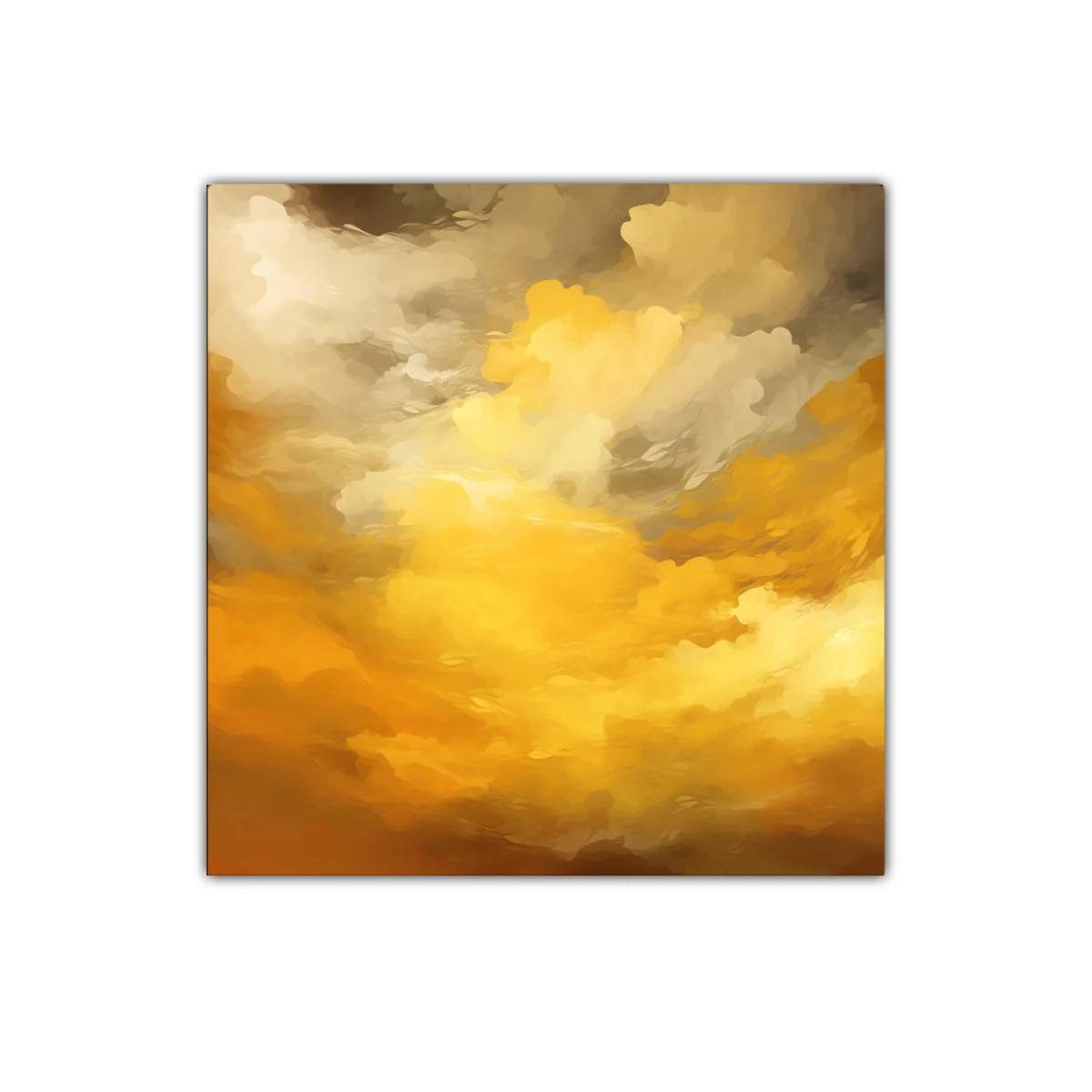 Atardecer dorado con nubes en movimiento y luz cálida — imagen principal
