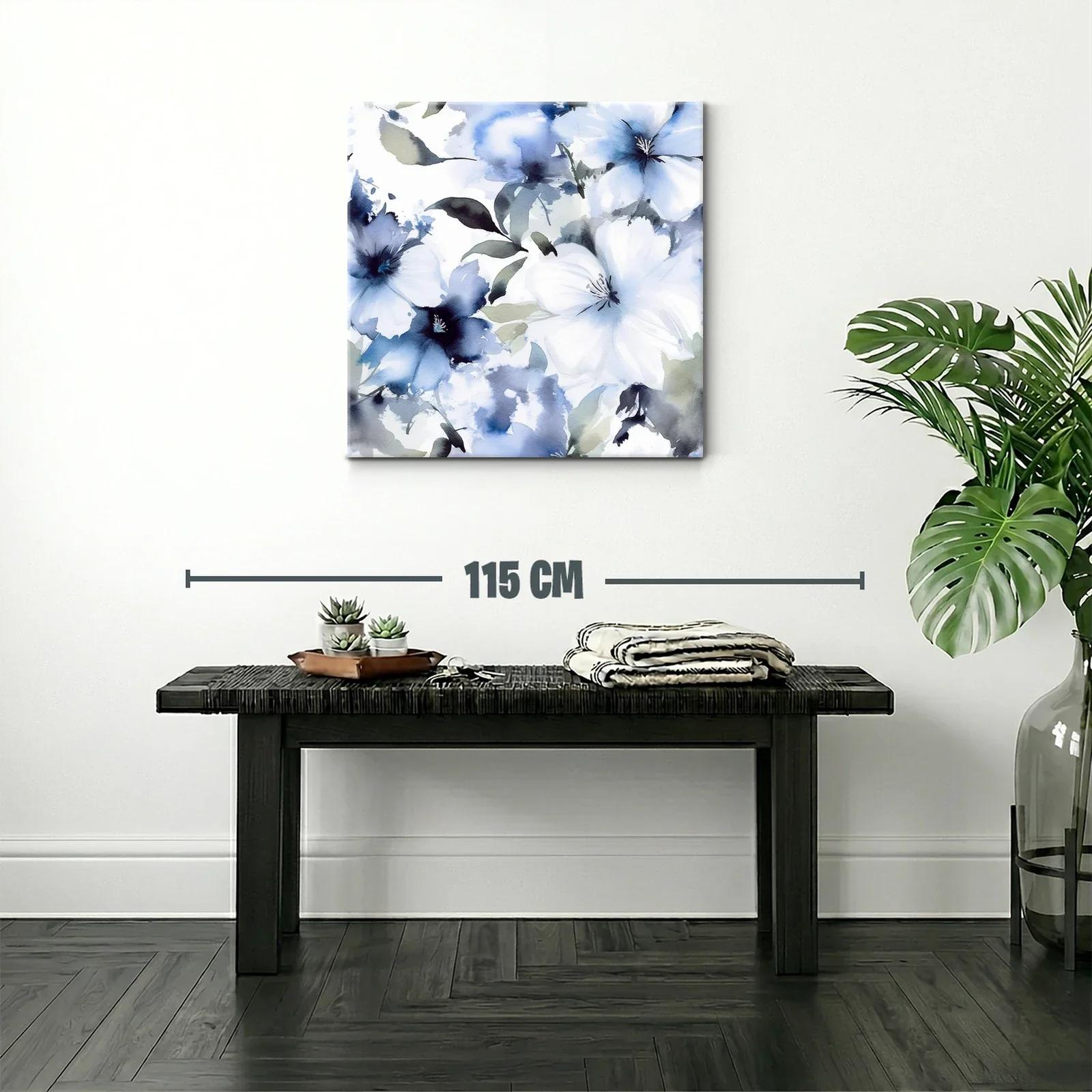 Cuadro floral en tonos azules y blancos delicados — miniatura 2