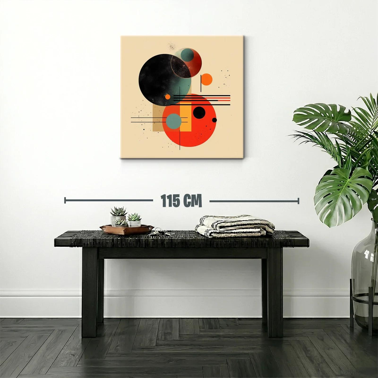 Composición geométrica en tonos cálidos y contrastes vivos — miniatura 2