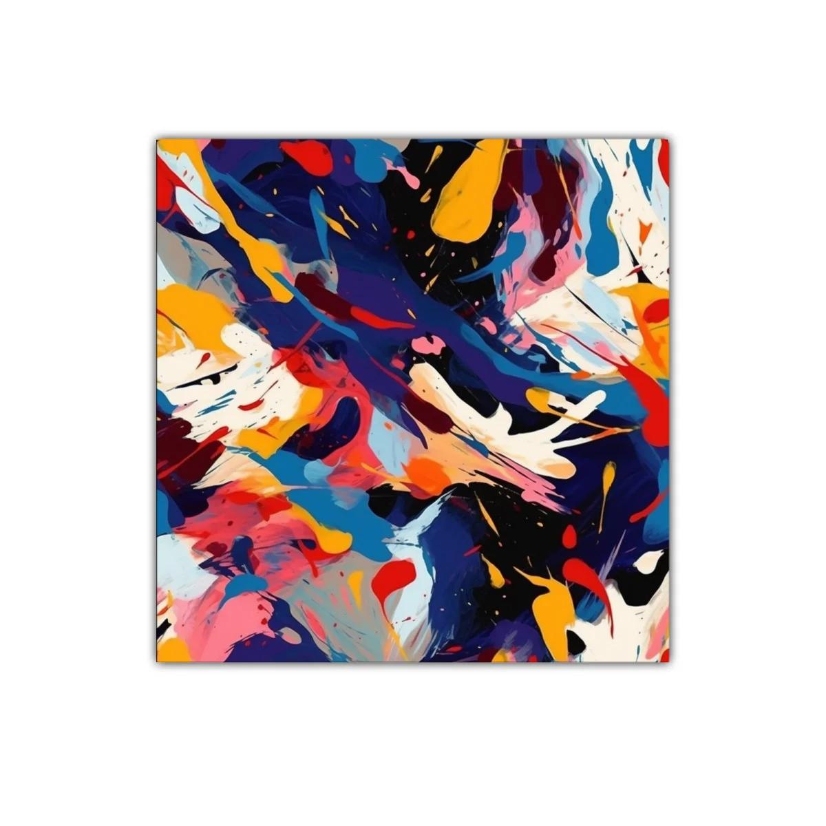Cuadro abstracto con explosión vibrante de color y energía — miniatura 1