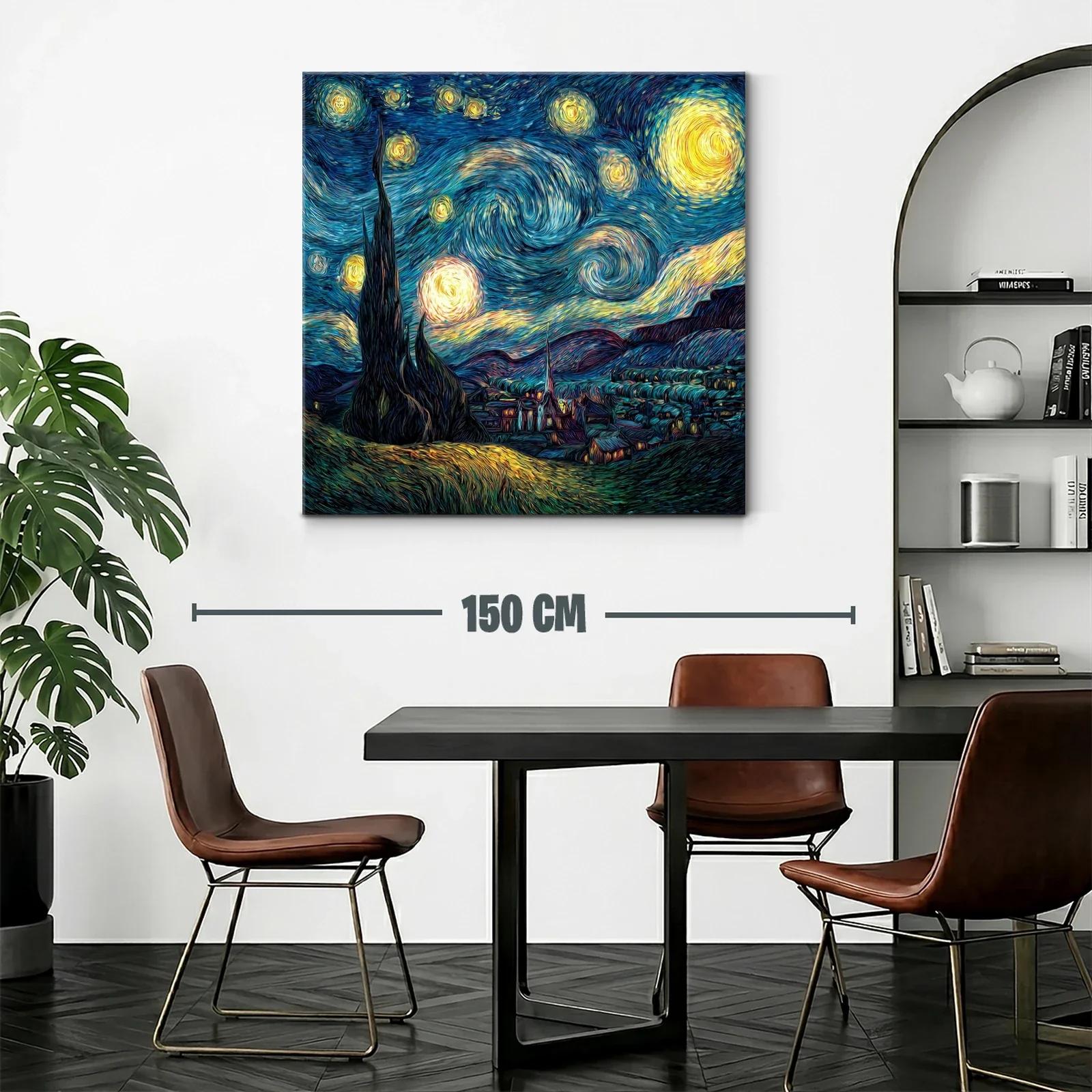 Noche estrellada con cielo vibrante y paisaje nocturno — miniatura 2