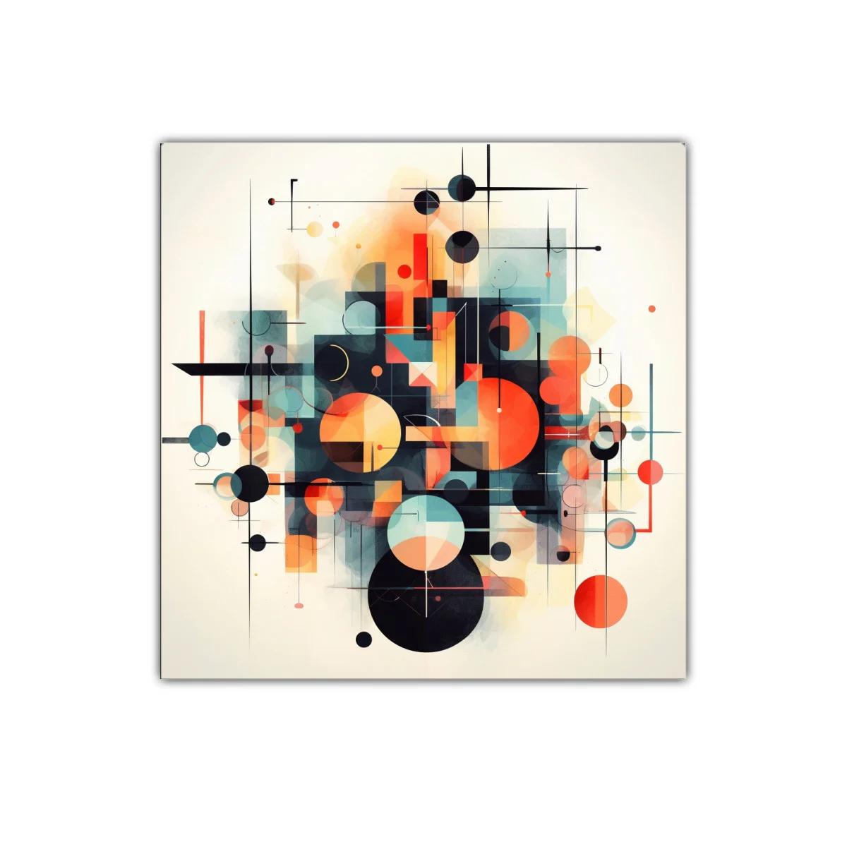 Composición abstracta con formas geométricas y tonos cálidos — imagen principal