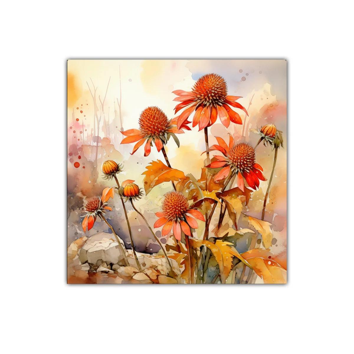 Flores silvestres en tonos cálidos y otoñales — imagen principal