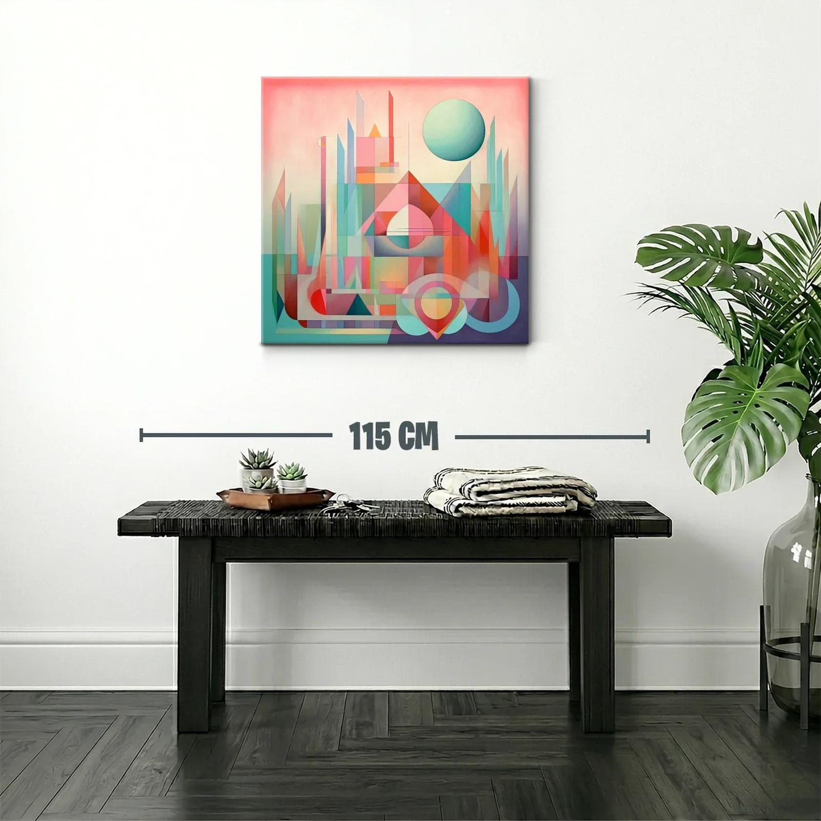 Composición abstracta con formas geométricas y tonos pastel — miniatura 2