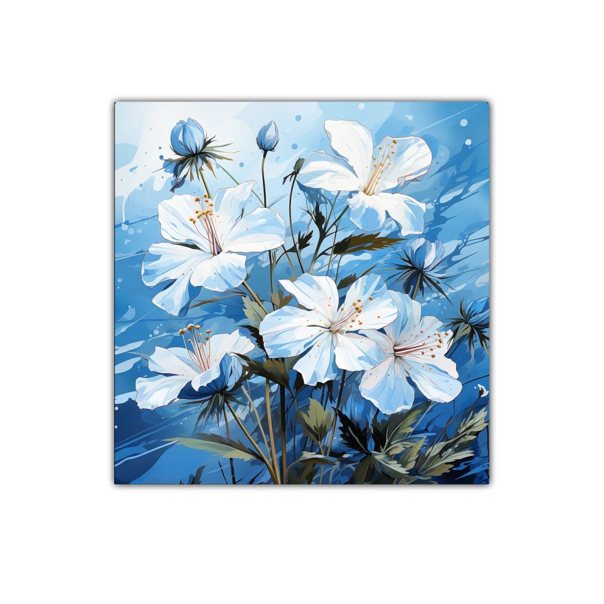 Elegancia floral en tonos frescos y azules vibrantes — imagen principal