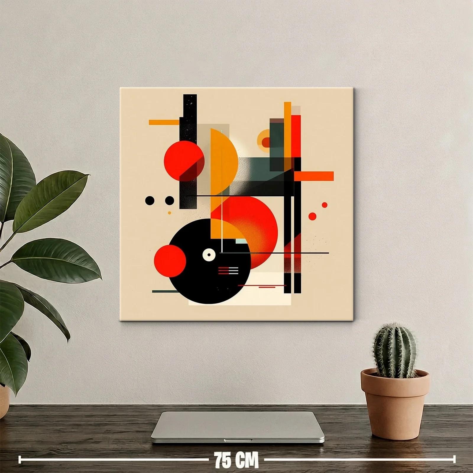 Composición abstracta con formas circulares y líneas geométricas — miniatura 2