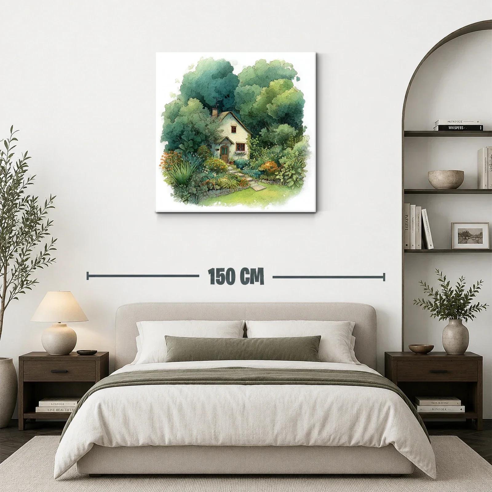 Paisaje de casa rural rodeada de jardín exuberante — miniatura 3