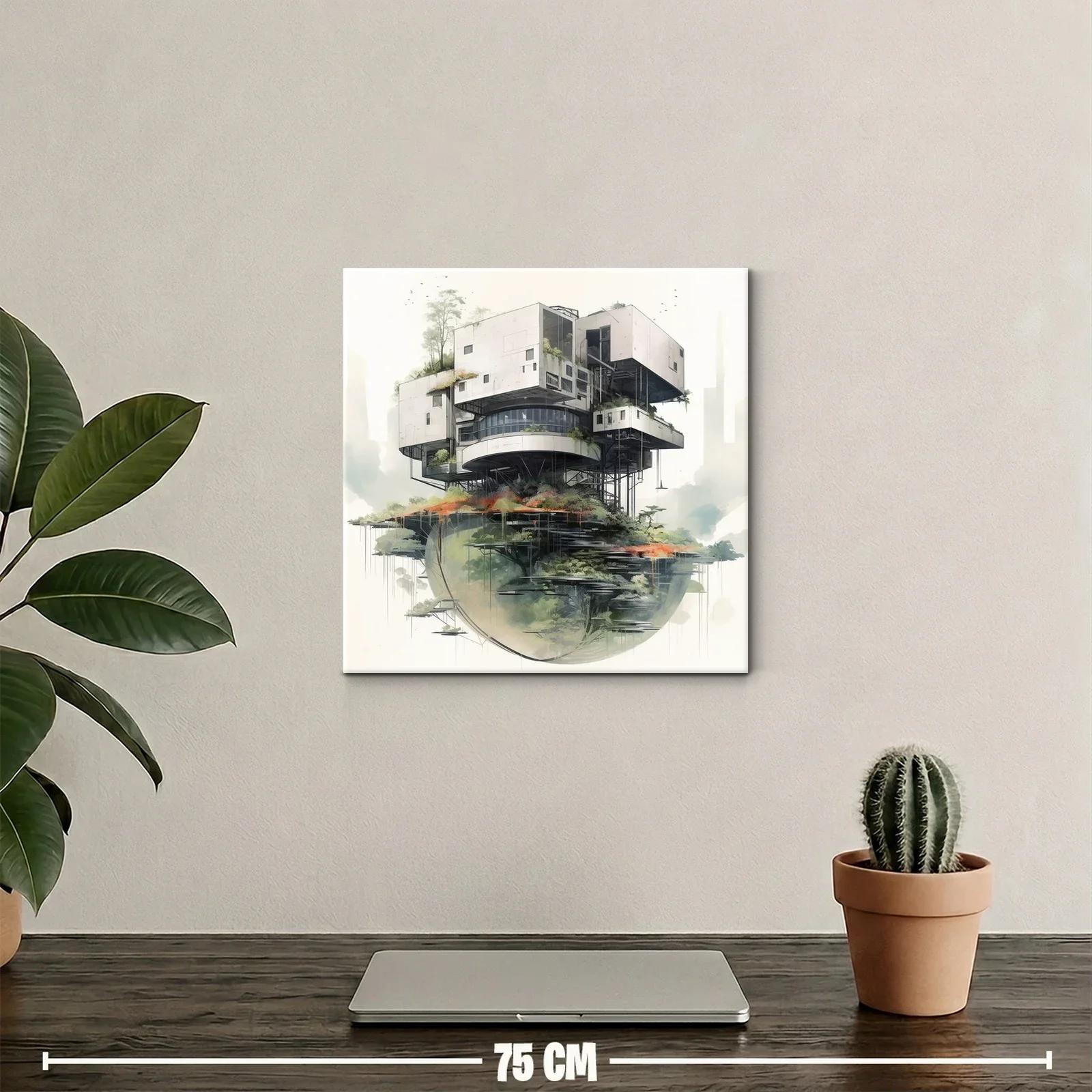 Arquitectura futurista integrada con naturaleza exuberante — miniatura 2
