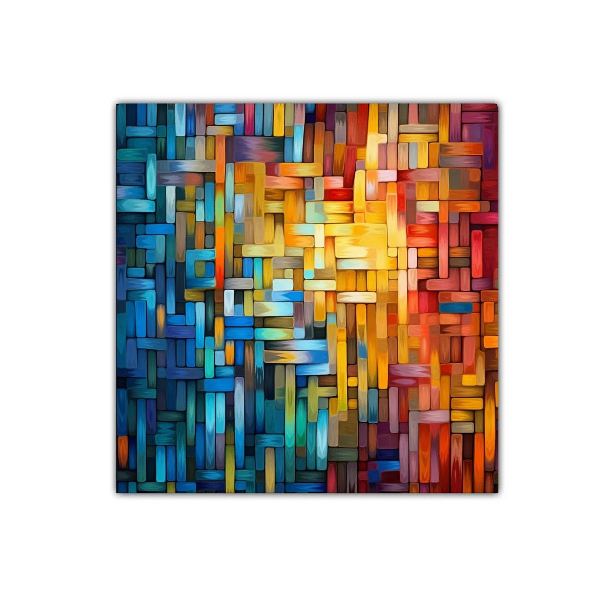 Composición abstracta con bloques de colores vibrantes