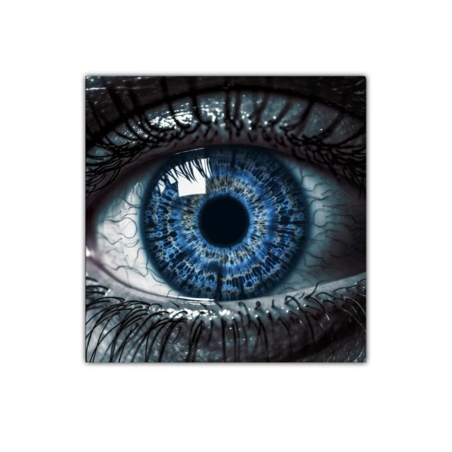 Detalle hipnótico de ojo azul en primer plano
