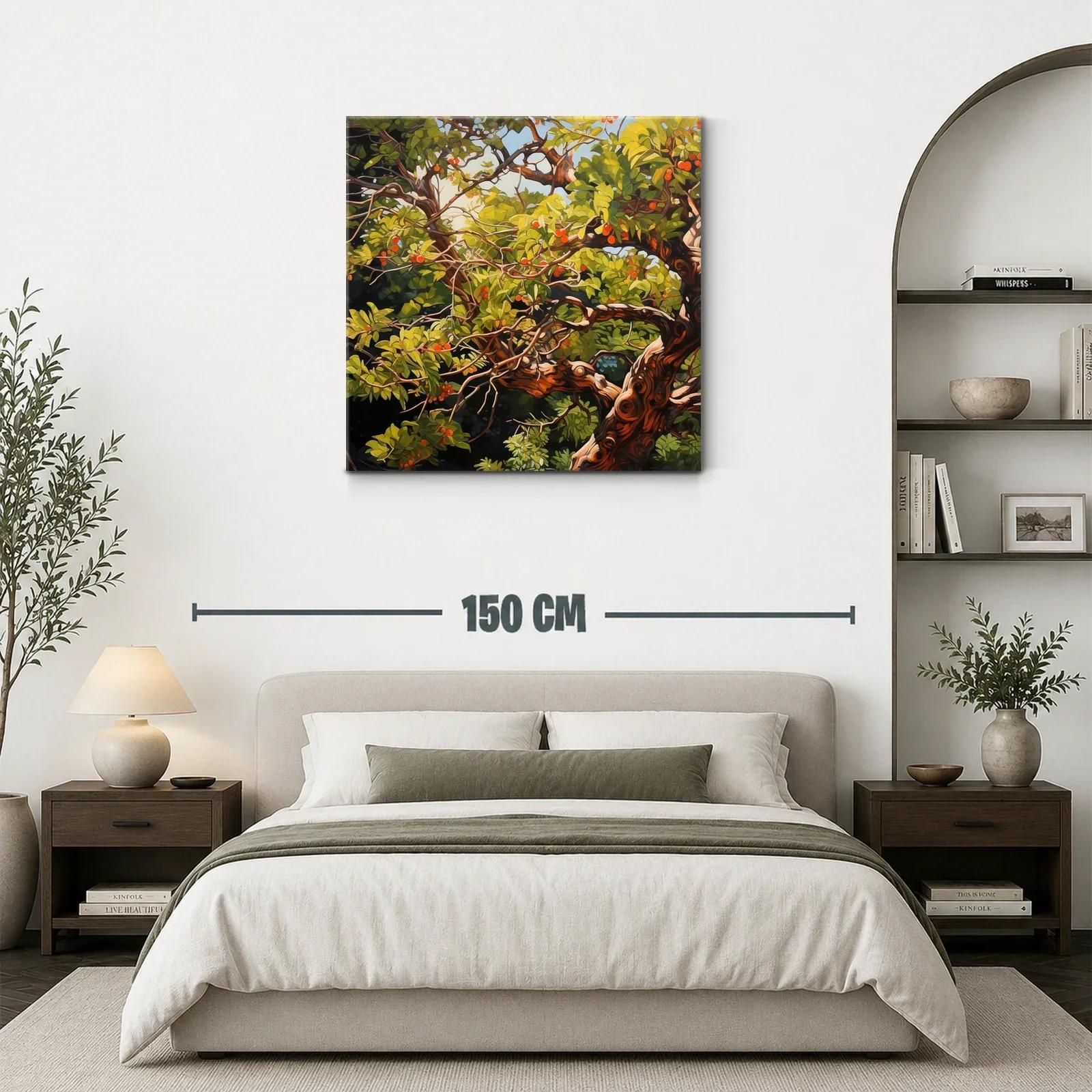Cuadro de árbol frutal con ramas y follaje vibrante — miniatura 3