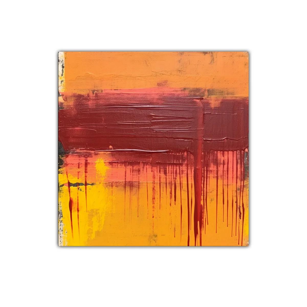 Cuadro Abstracto con Tonos Cálidos y Texturas Dinámicas — imagen principal