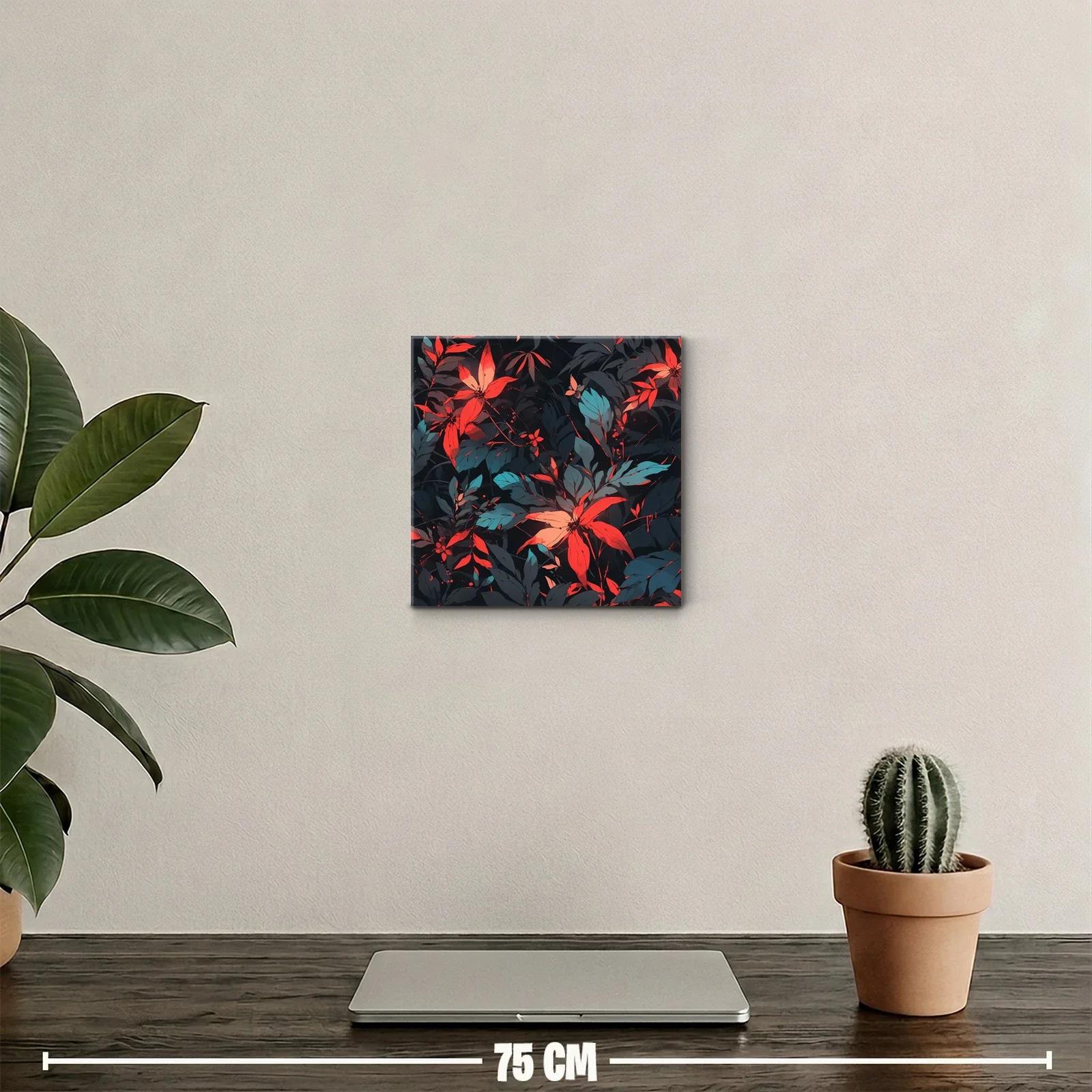 Flores rojas vibrantes sobre fondo oscuro elegante — miniatura 2