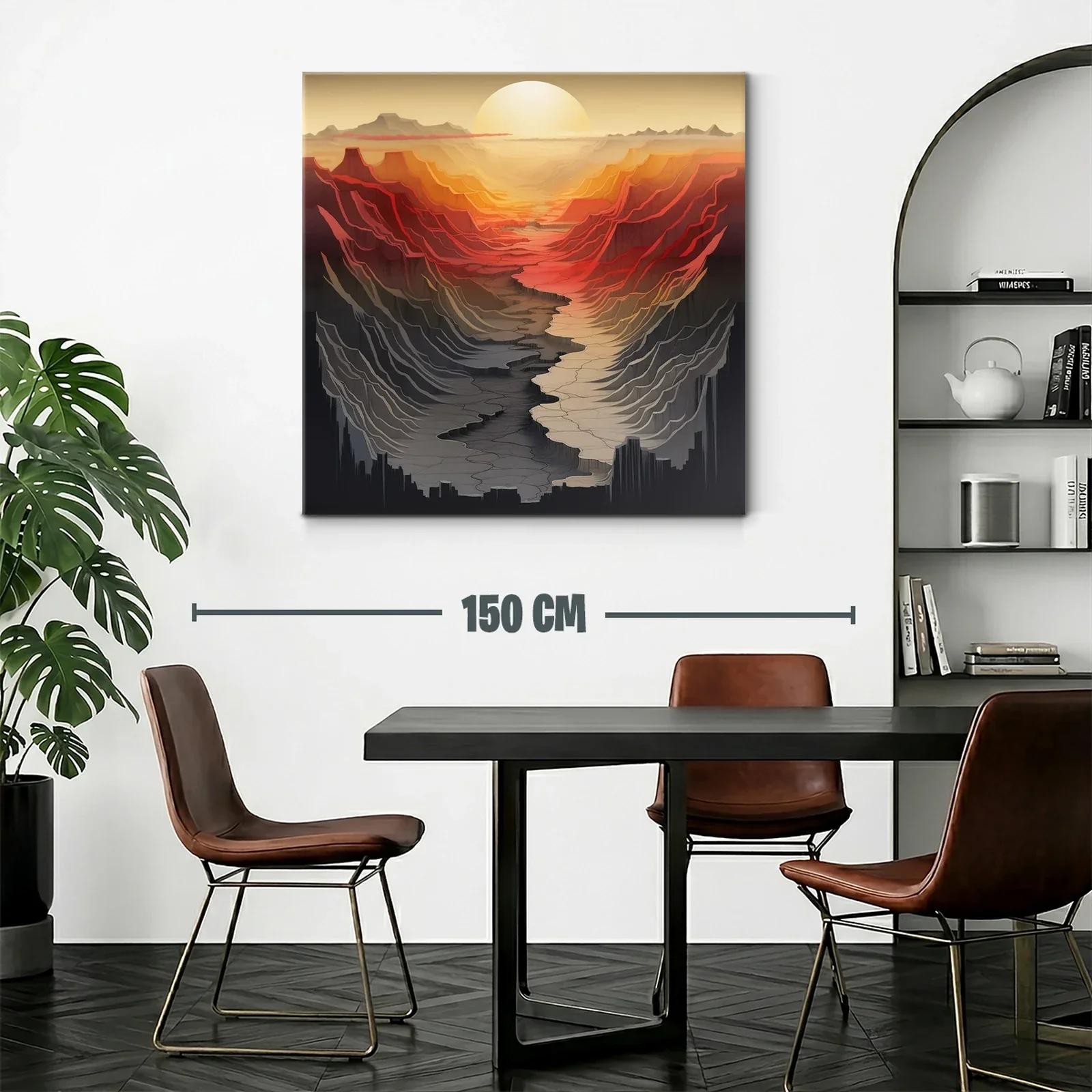 Atardecer en cañón con tonos cálidos y contrastes intensos — miniatura 2