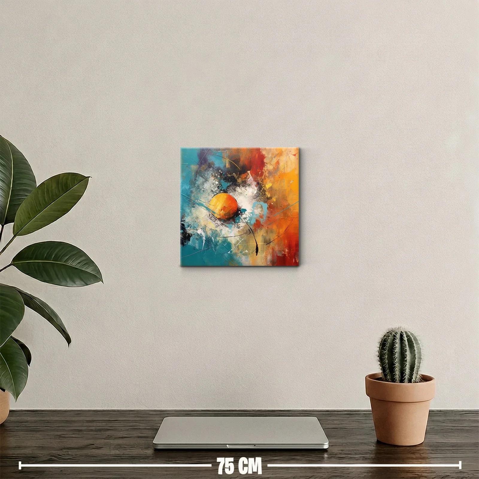 Explosión de color con esfera vibrante en abstracción dinámica — miniatura 2