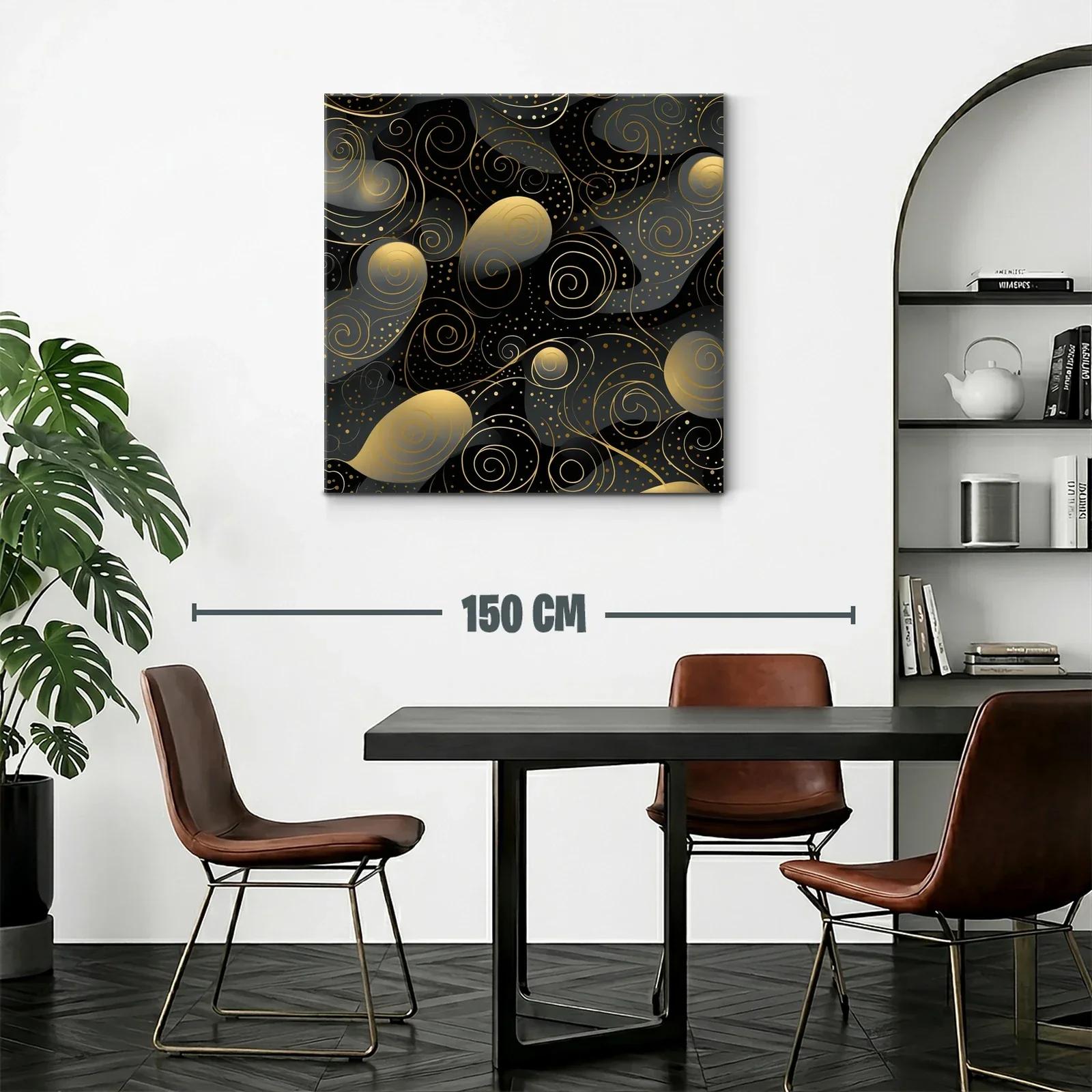 Diseño abstracto con espirales doradas sobre fondo oscuro — miniatura 2