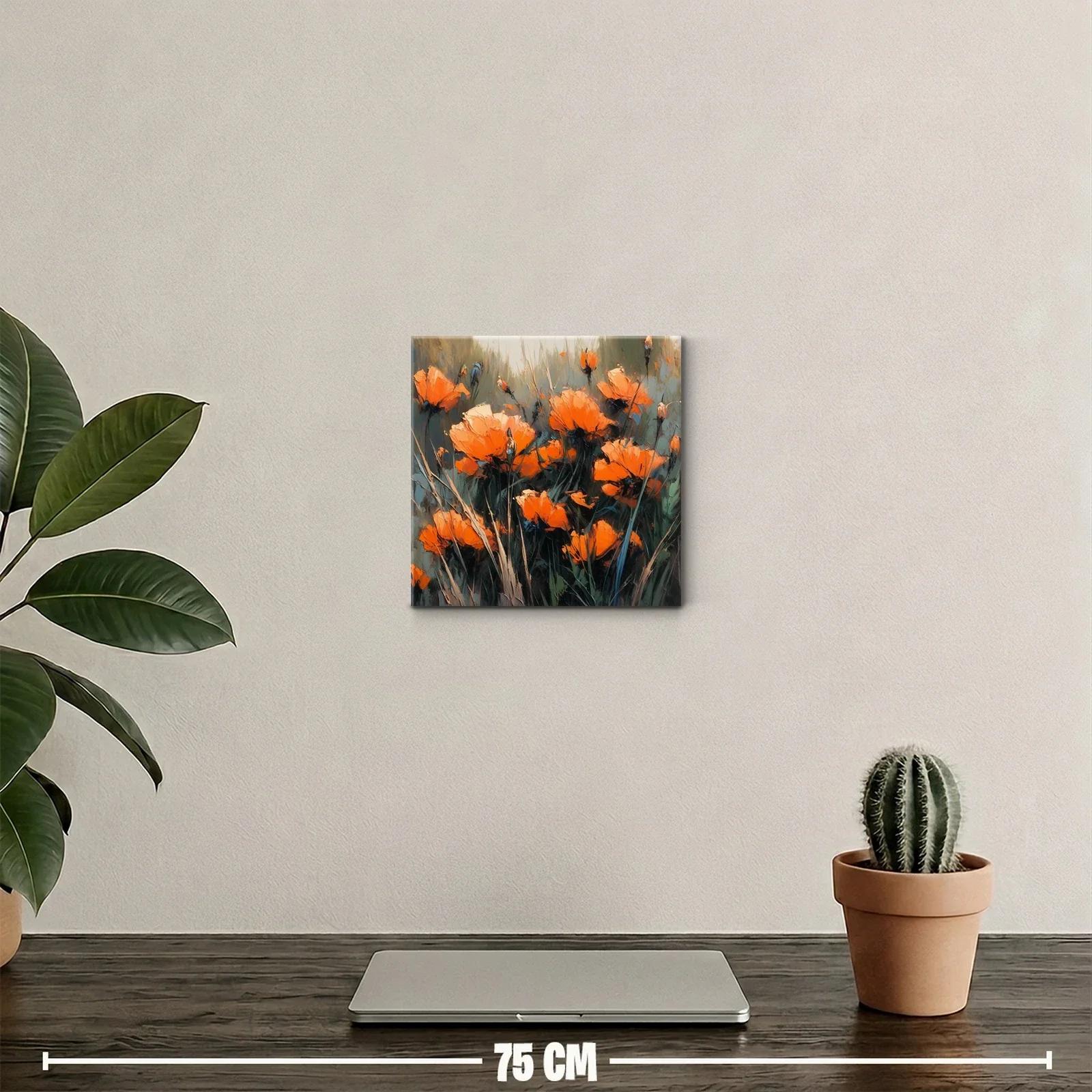 Explosión de amapolas naranjas en campo sereno — miniatura 2