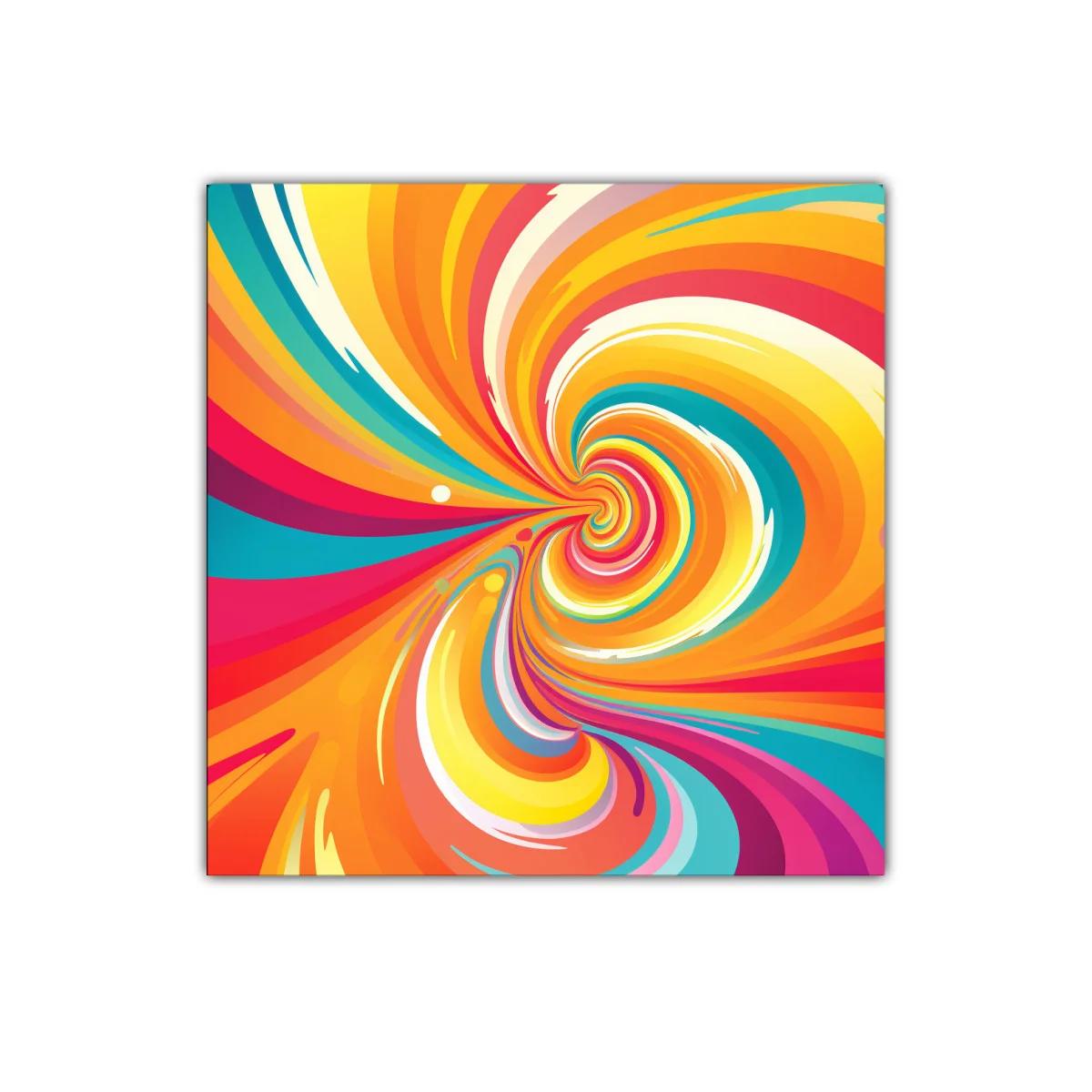 Cuadro abstracto con espiral de colores vibrantes y dinámicos — imagen principal