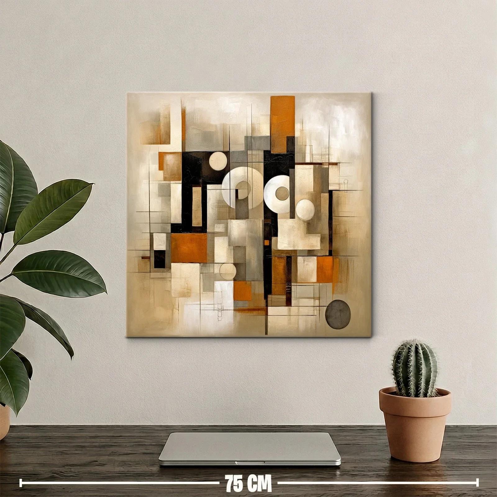 Composición abstracta con formas geométricas y tonos cálidos — miniatura 2