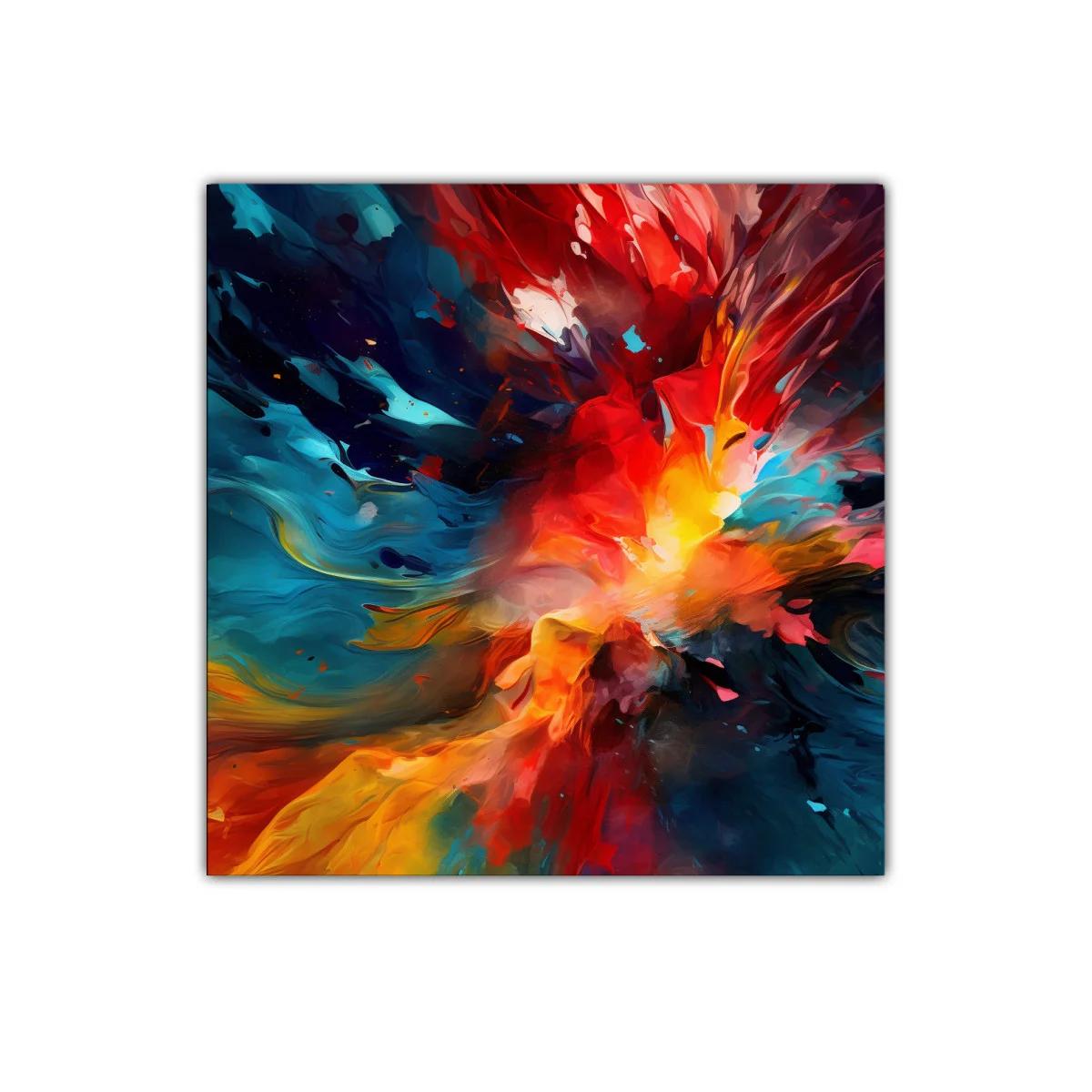 Explosión de colores vibrantes en composición abstracta dinámica — imagen principal