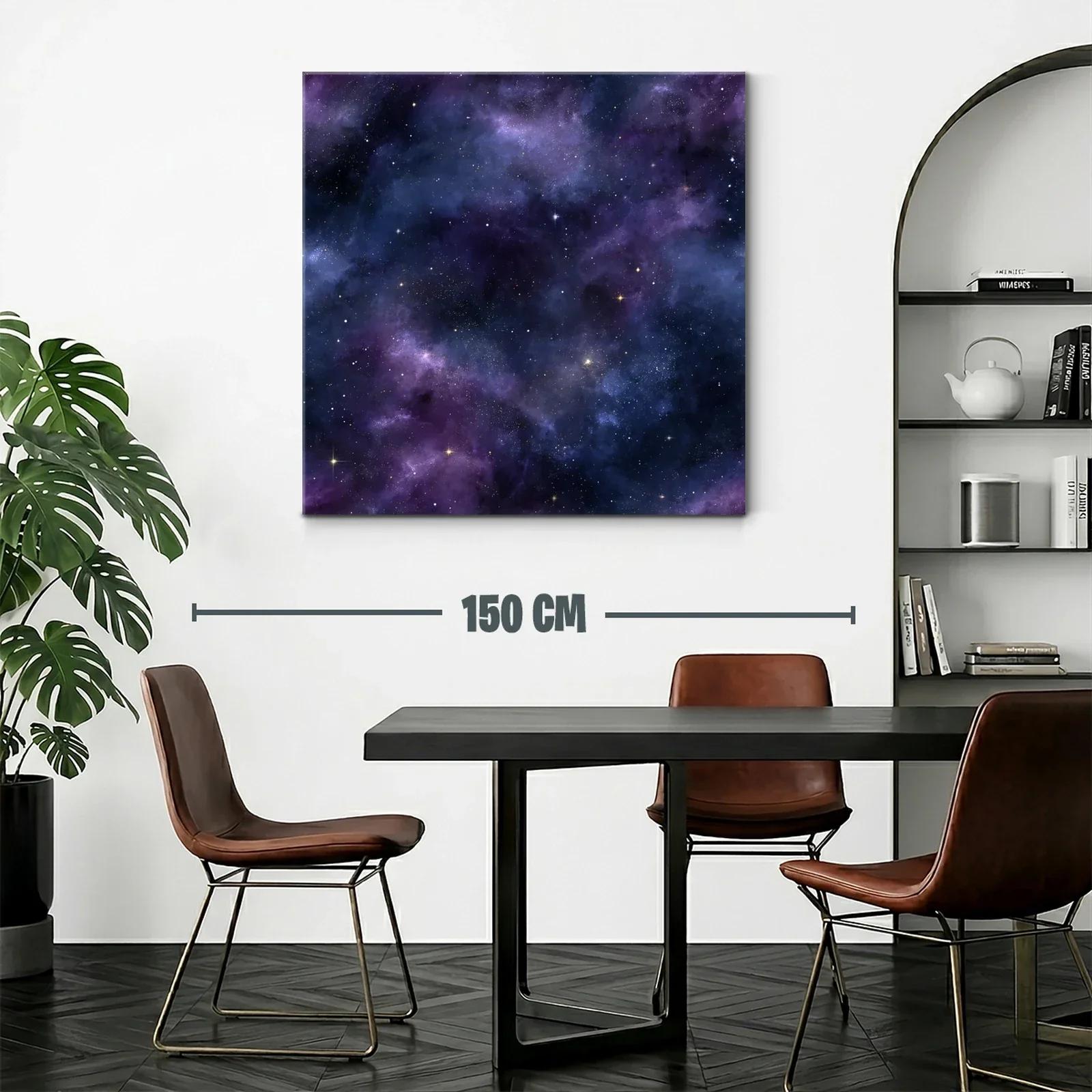 Cuadro de galaxia con tonos morados y azul oscuro — miniatura 2