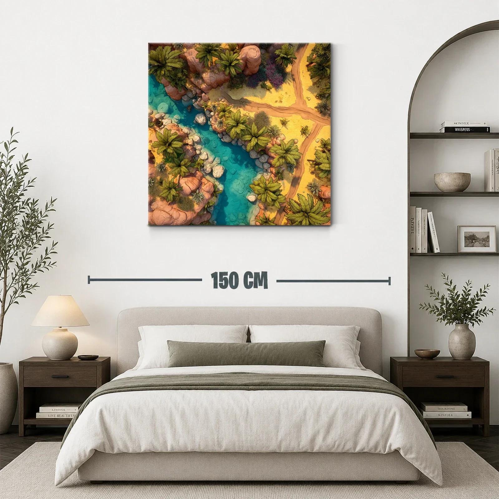 Paisaje natural con río turquesa y vegetación exuberante — miniatura 3