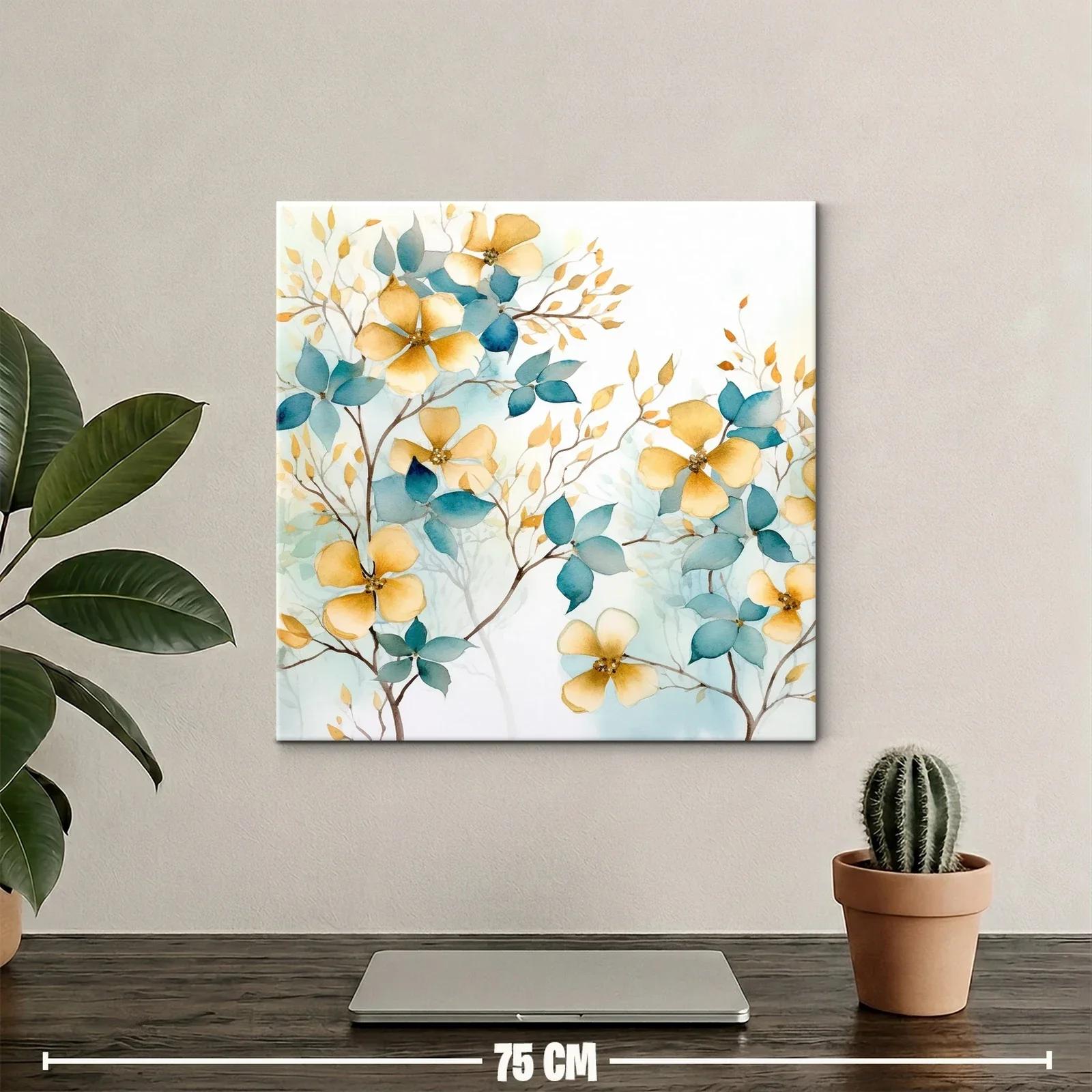 Cuadro floral con elegancia y tonos suaves naturales — miniatura 2