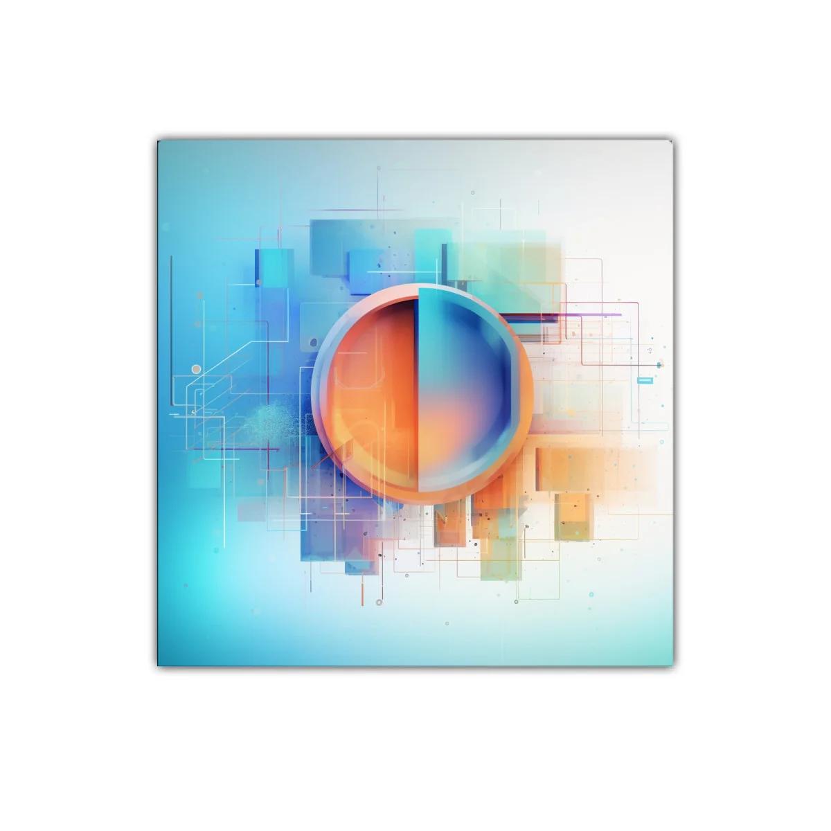 Composición geométrica con esfera central y líneas contemporáneas — imagen principal