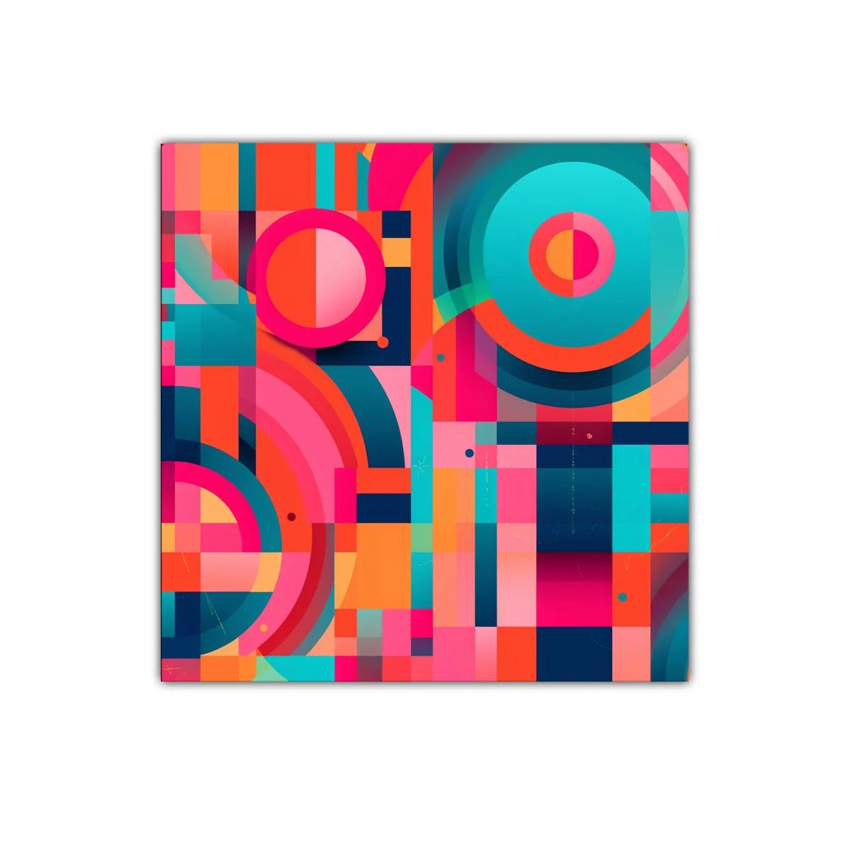Cuadro Abstracto con Formas Geométricas y Colores Vibrantes — imagen principal