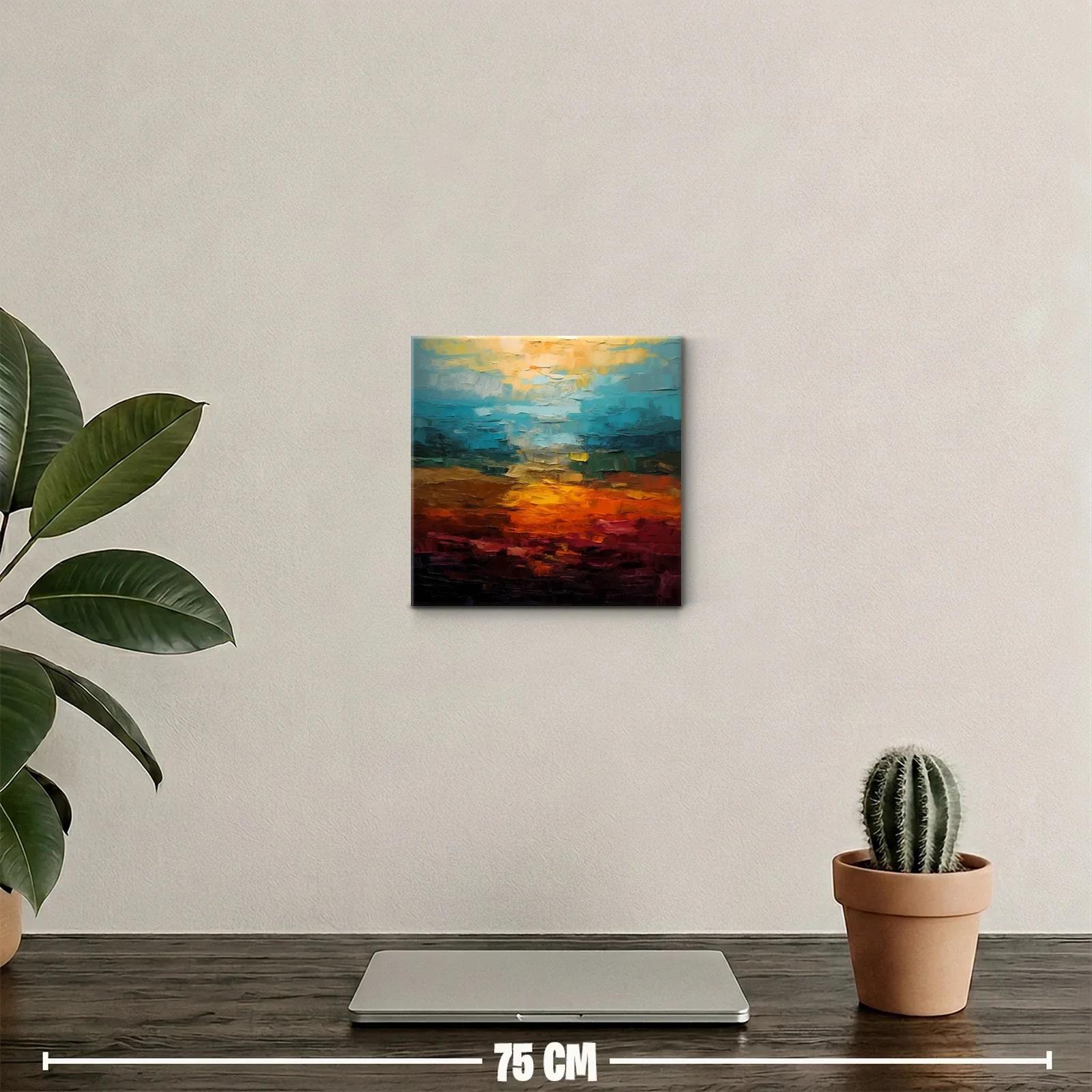 Atardecer Abstracto en Vivos Tonos Cálidos y Fríos — miniatura 2