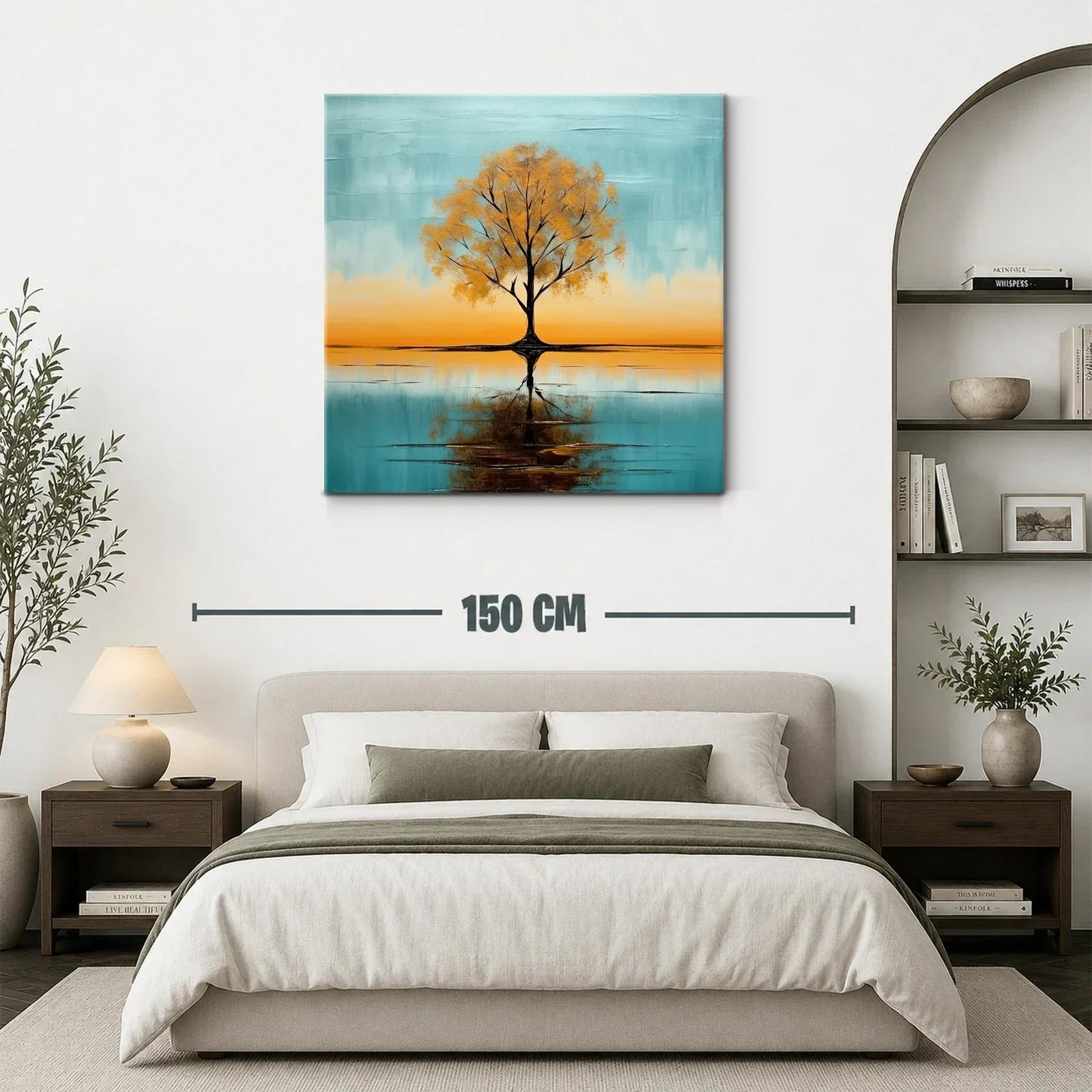 Ética y serenidad en árbol reflejado sobre agua tranquila — miniatura 3