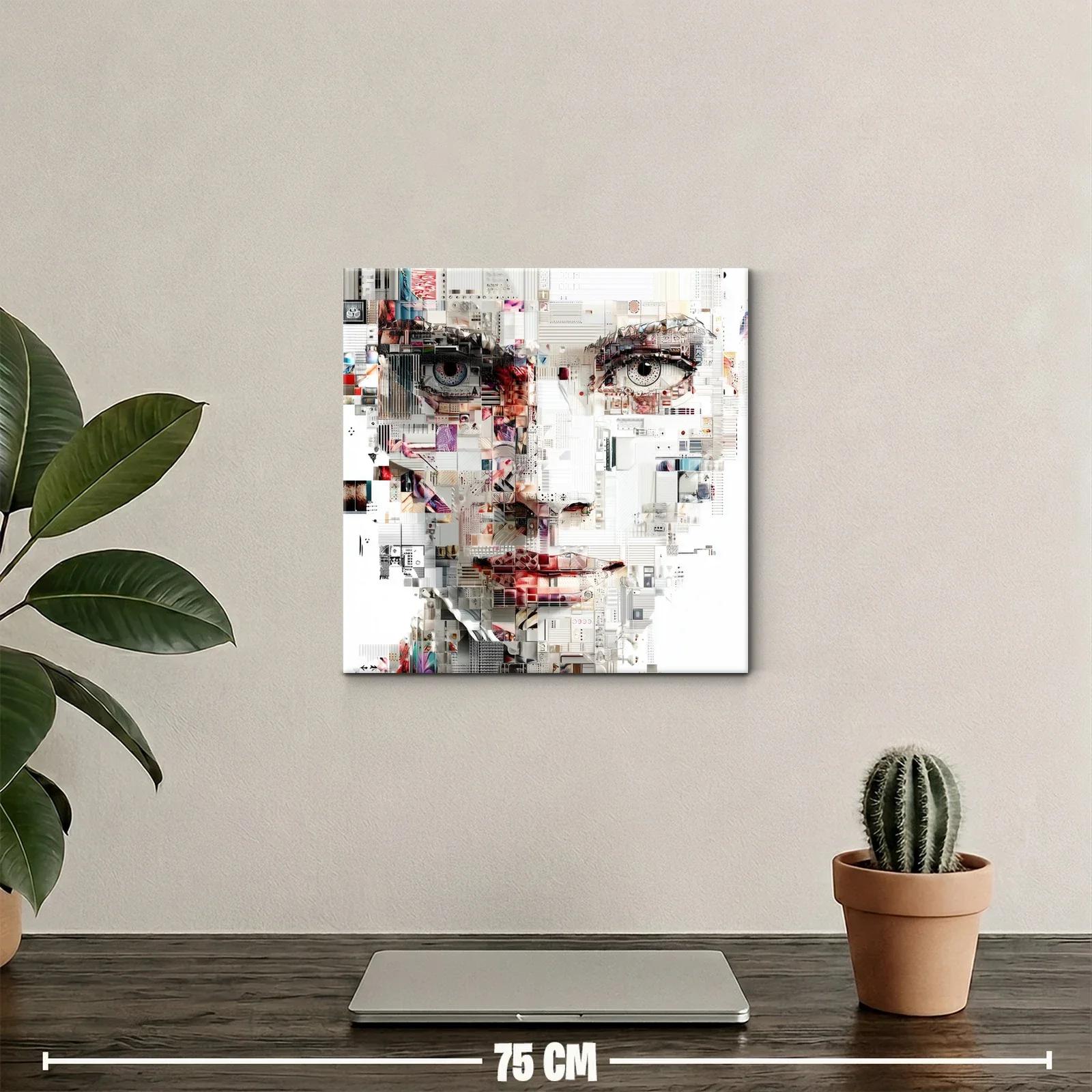 Rostro femenino compuesto por tonos y texturas variadas — miniatura 2