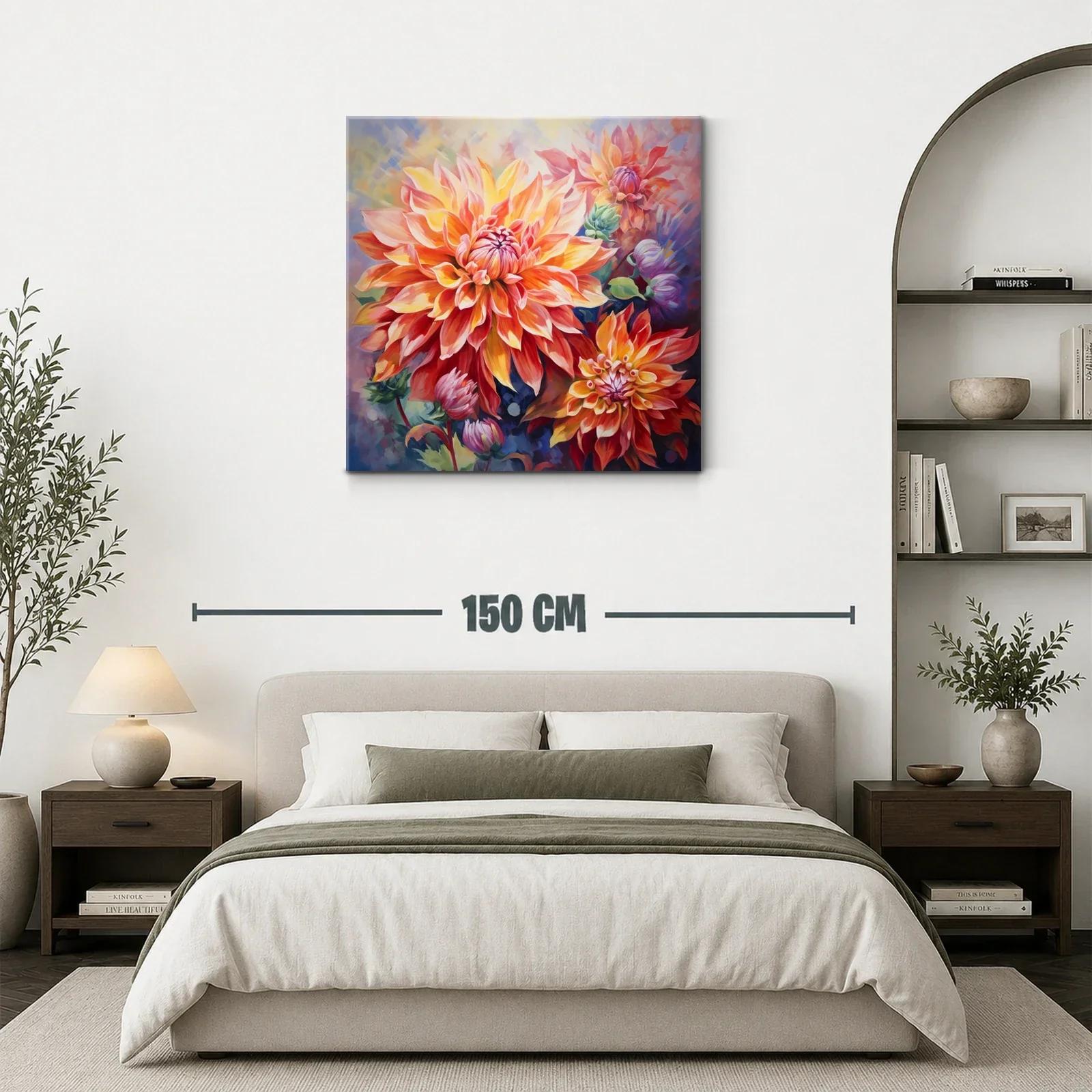 Brillante composición floral en tonos cálidos vibrantes — miniatura 3