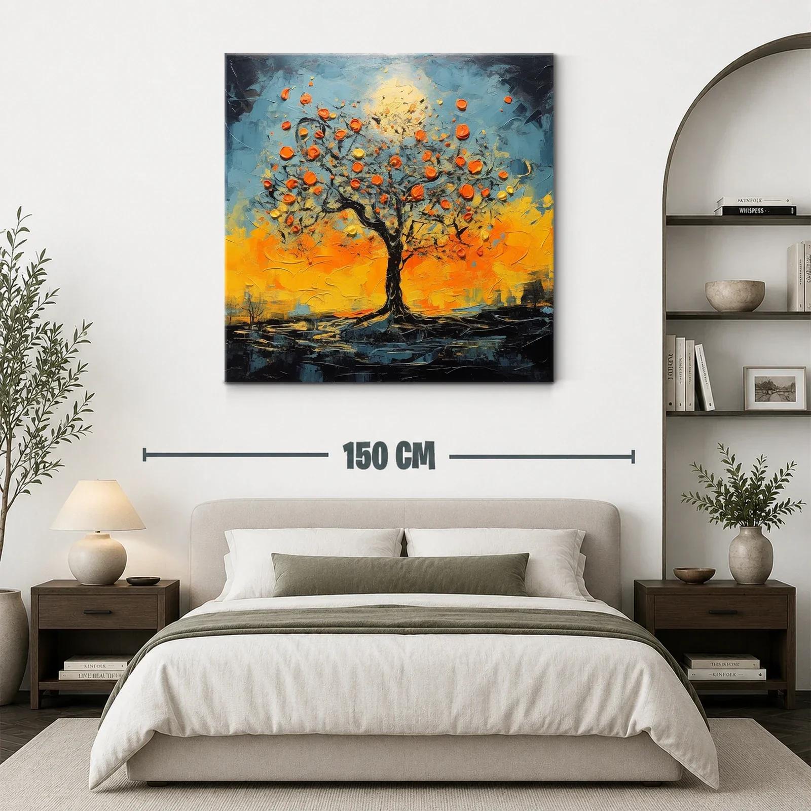 Árbol vibrante con frutos en contraste cálido y frío — miniatura 3