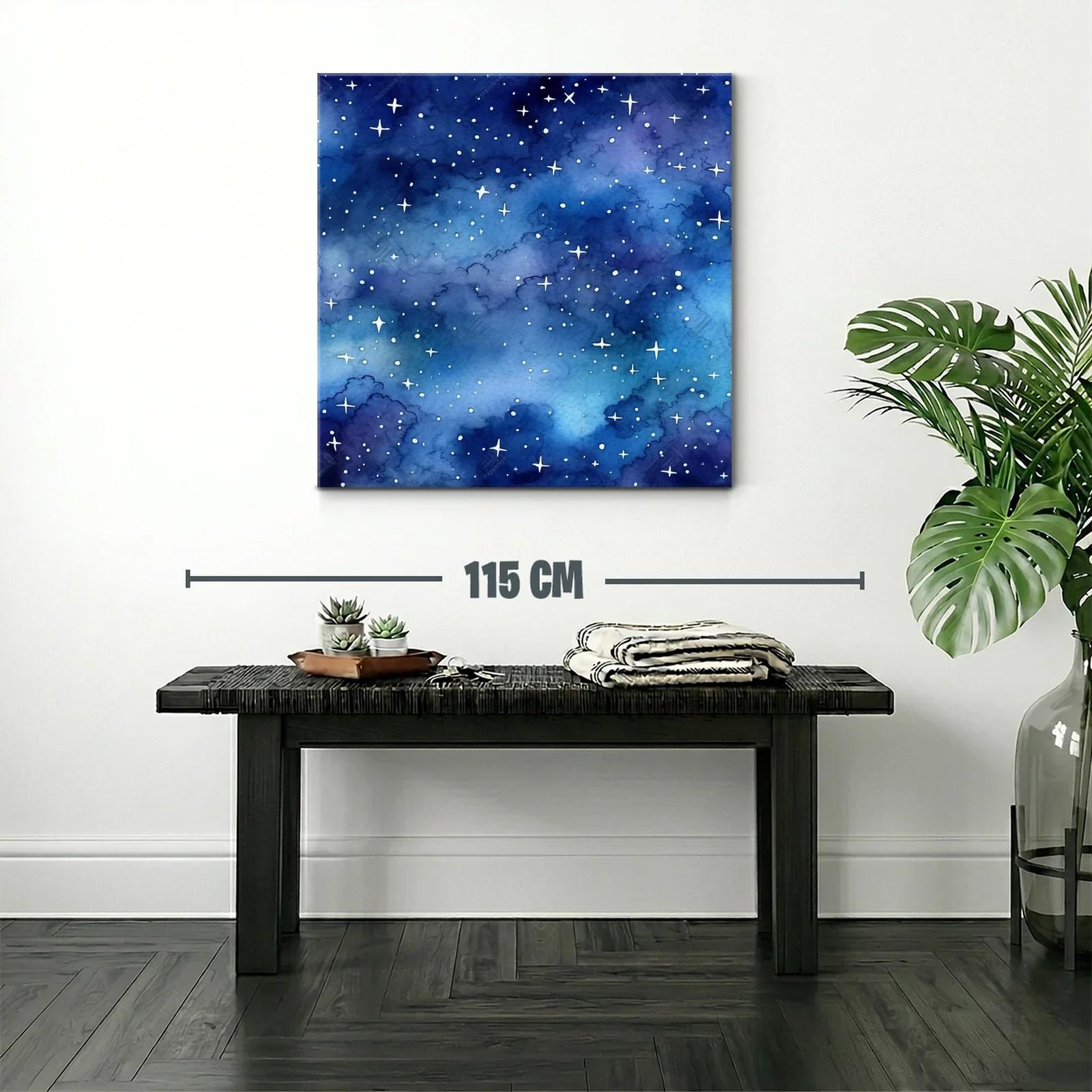 Cuadro con un cielo estrellado en tonos azul profundo — miniatura 2