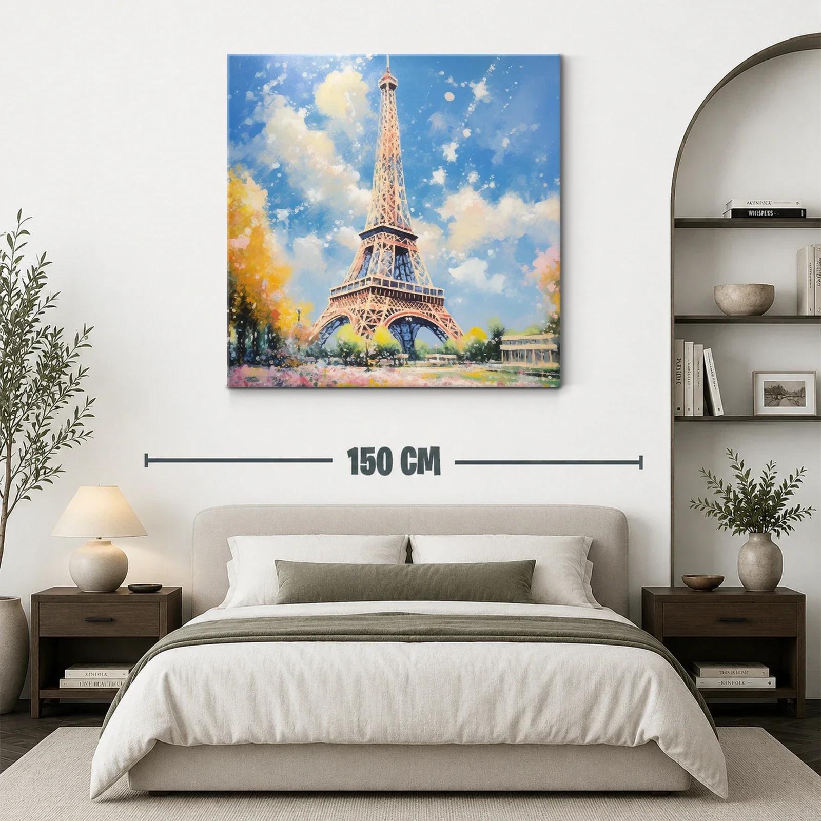Vista luminosa de la torre Eiffel en un día soleado — miniatura 3