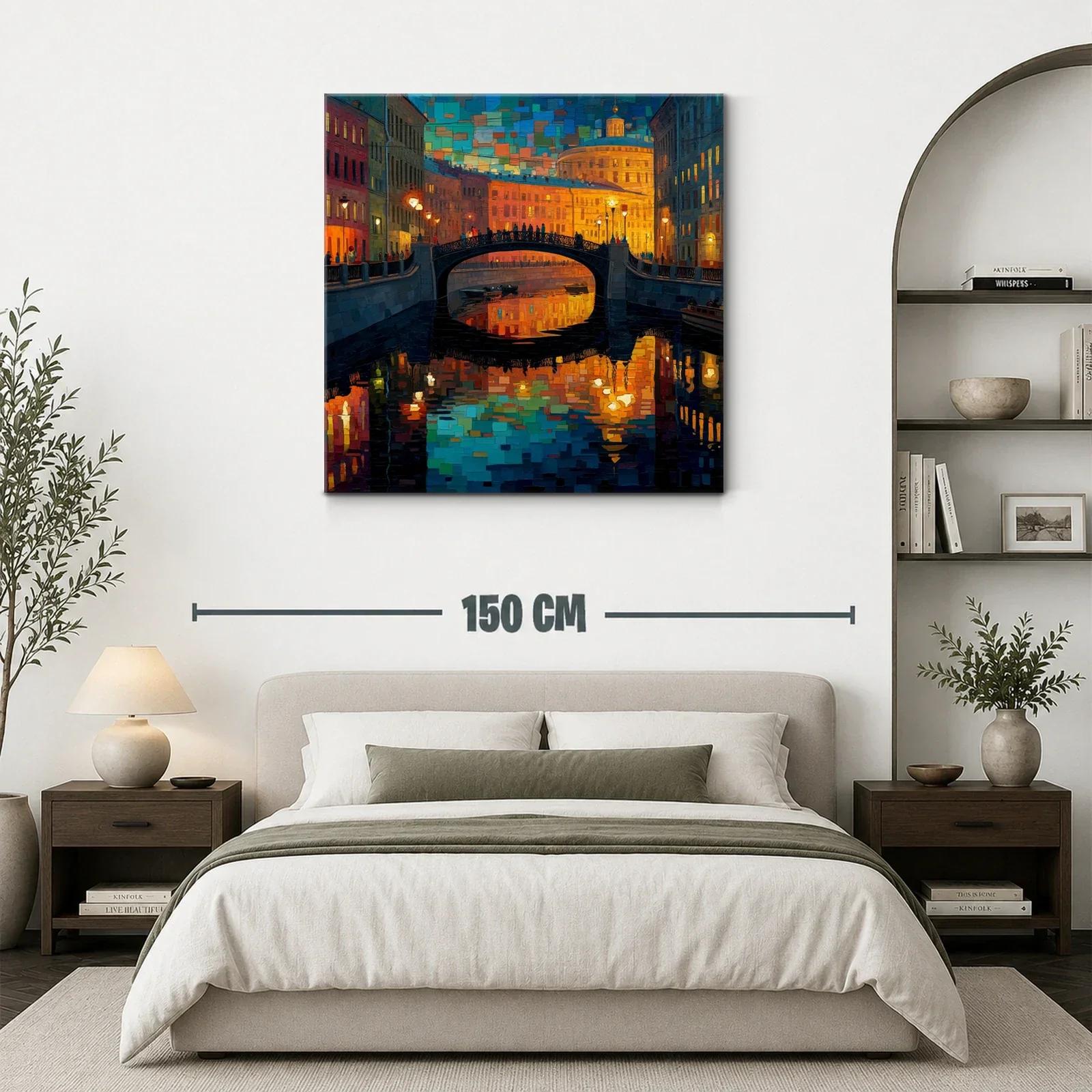 Encanto urbano reflejado en nocturna escena de ciudad — miniatura 3