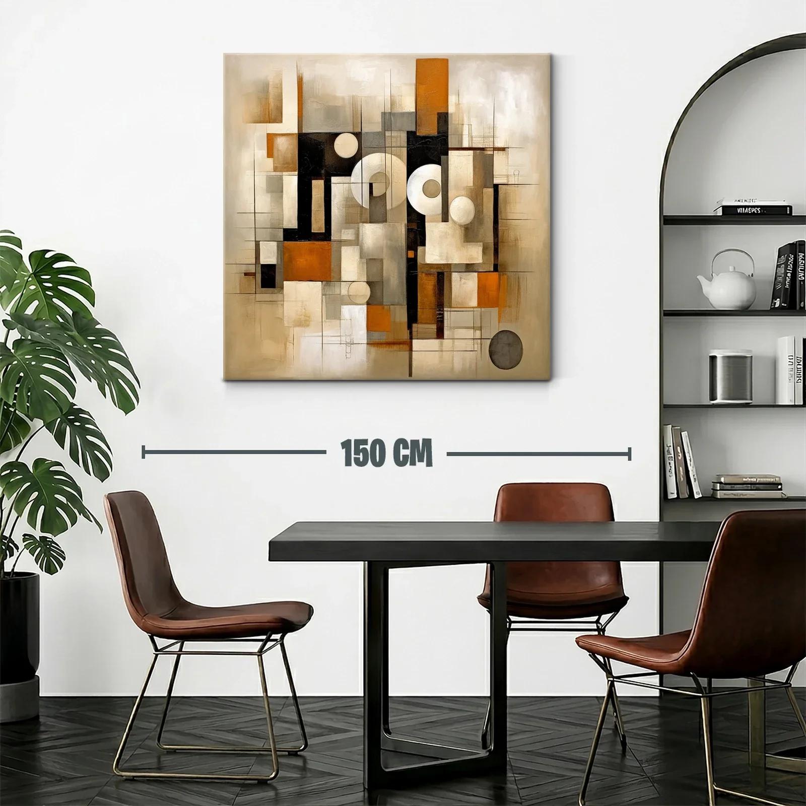 Composición abstracta con formas geométricas y tonos cálidos — miniatura 2