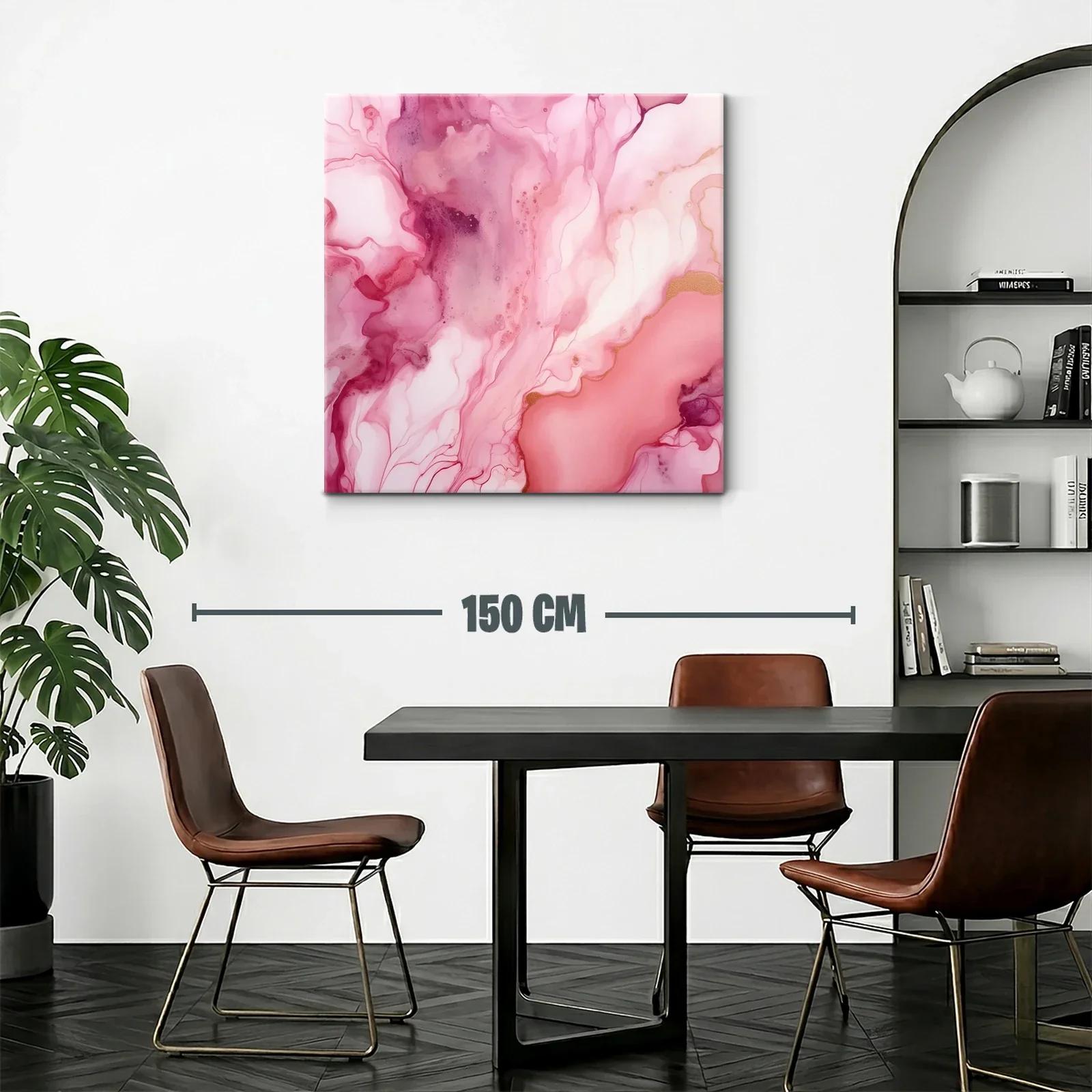 Abstracto fluido en tonos rosas con toques dorados suaves — miniatura 2