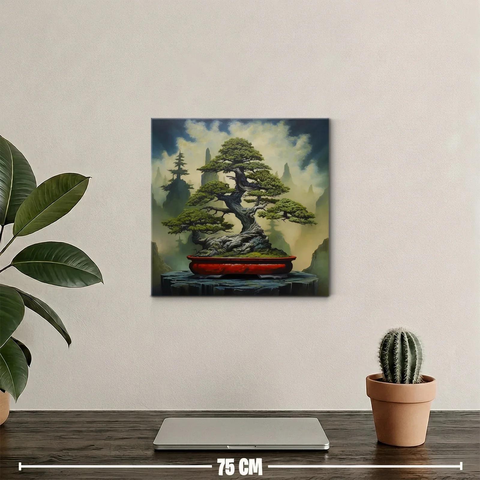 Serena composición de bonsái con atmósfera mística y paisajes — miniatura 2